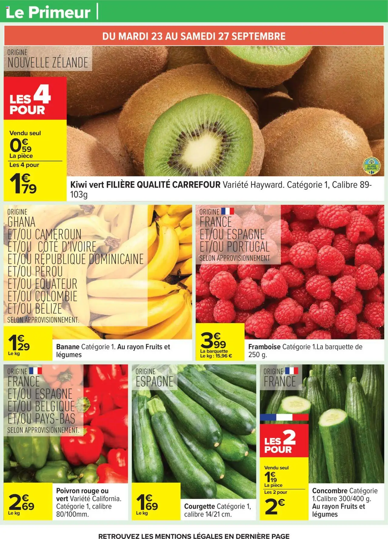  | Page: 31 | Produits: Concombre, Framboise, Courgette, Kiwi
