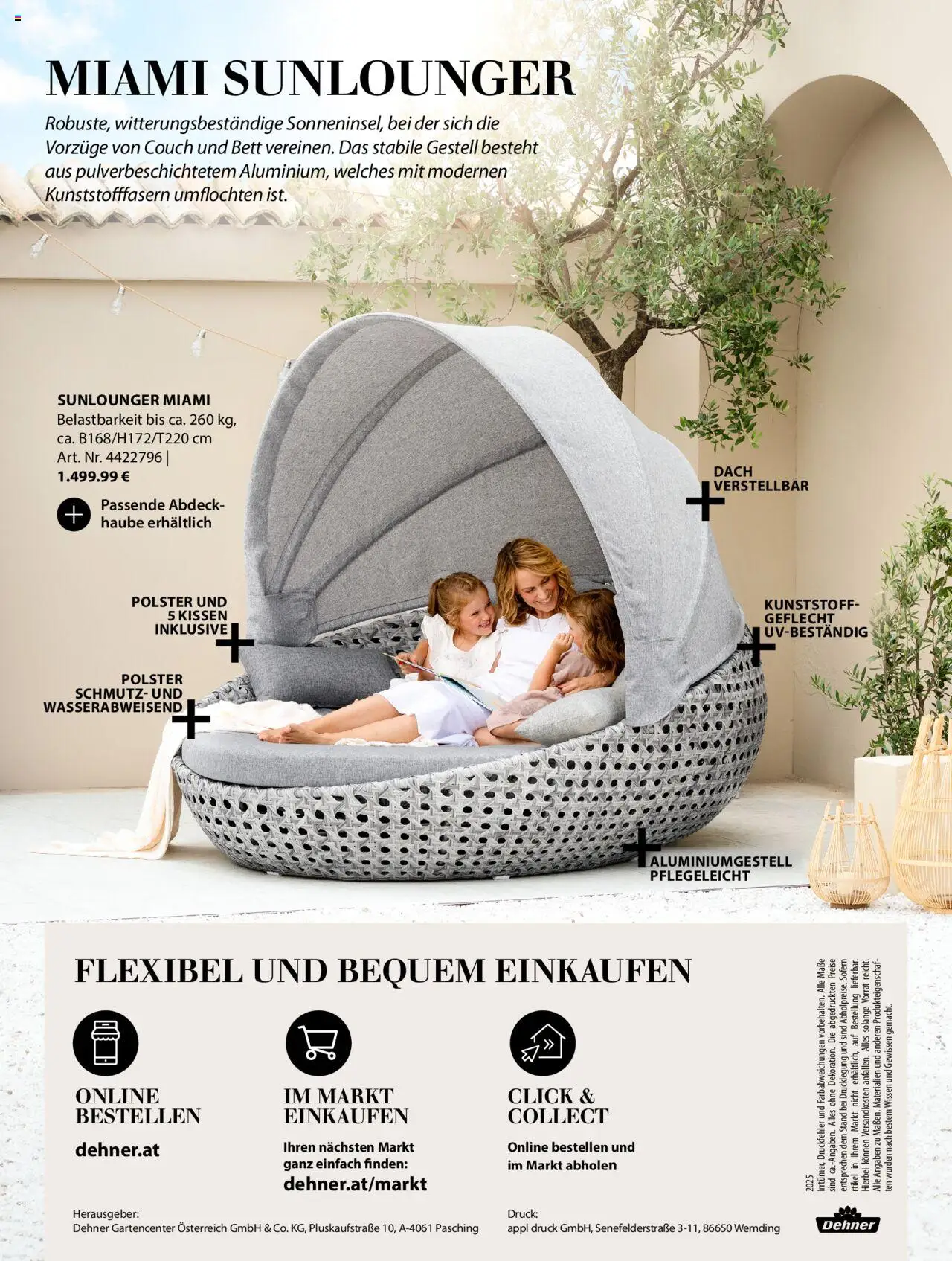 Dehner Gartenmöbel Trends 2025 gültig ab 20.01.2025 | Seite: 32 | Produkte: Bett, Kissen, Couch