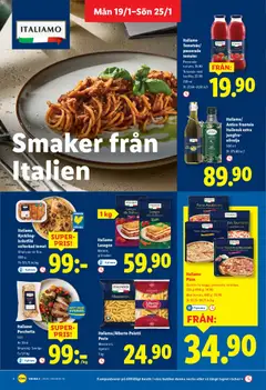 Lidl - erbjudanden - Förhandsvisning av reklamblad från butik Lidl aktuell från 19.01.2026 | Sida: 8 | Produkter: Olivolja, Pizza, Tomater, Tomatsås