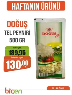 16.12.2025 tarihinden itibaren geçerli olan Biçen Market kataloğu önizlemesi