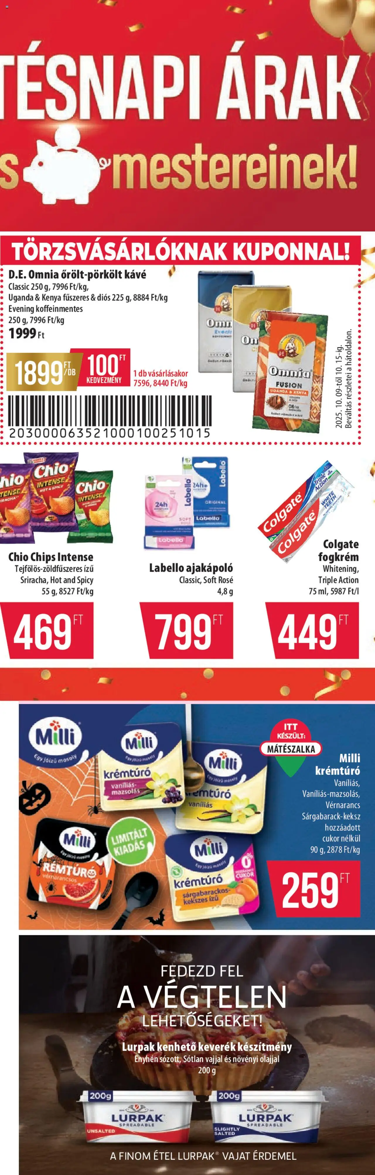 COOP akciós ujság - amely érvényes a következő dátumtól: 09.10.2025 | Oldal: 5 | Termékek: Kacsamáj, Kolbász, Libamáj, Marhahús