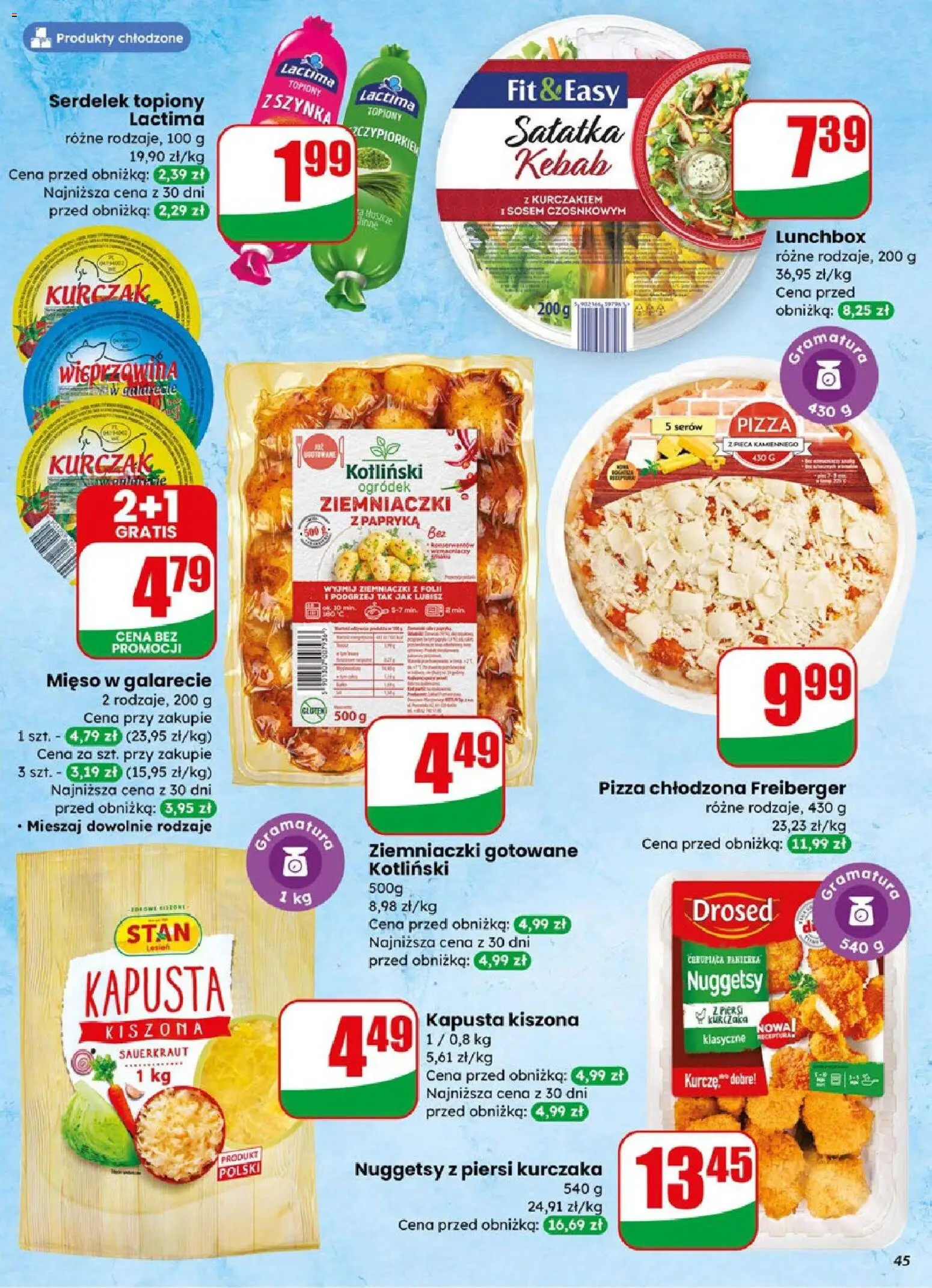 Dino gazetka od 08.04.2026 | Strona: 45 | Produkty: Piersi, Papryka, Pizza, Sałatka