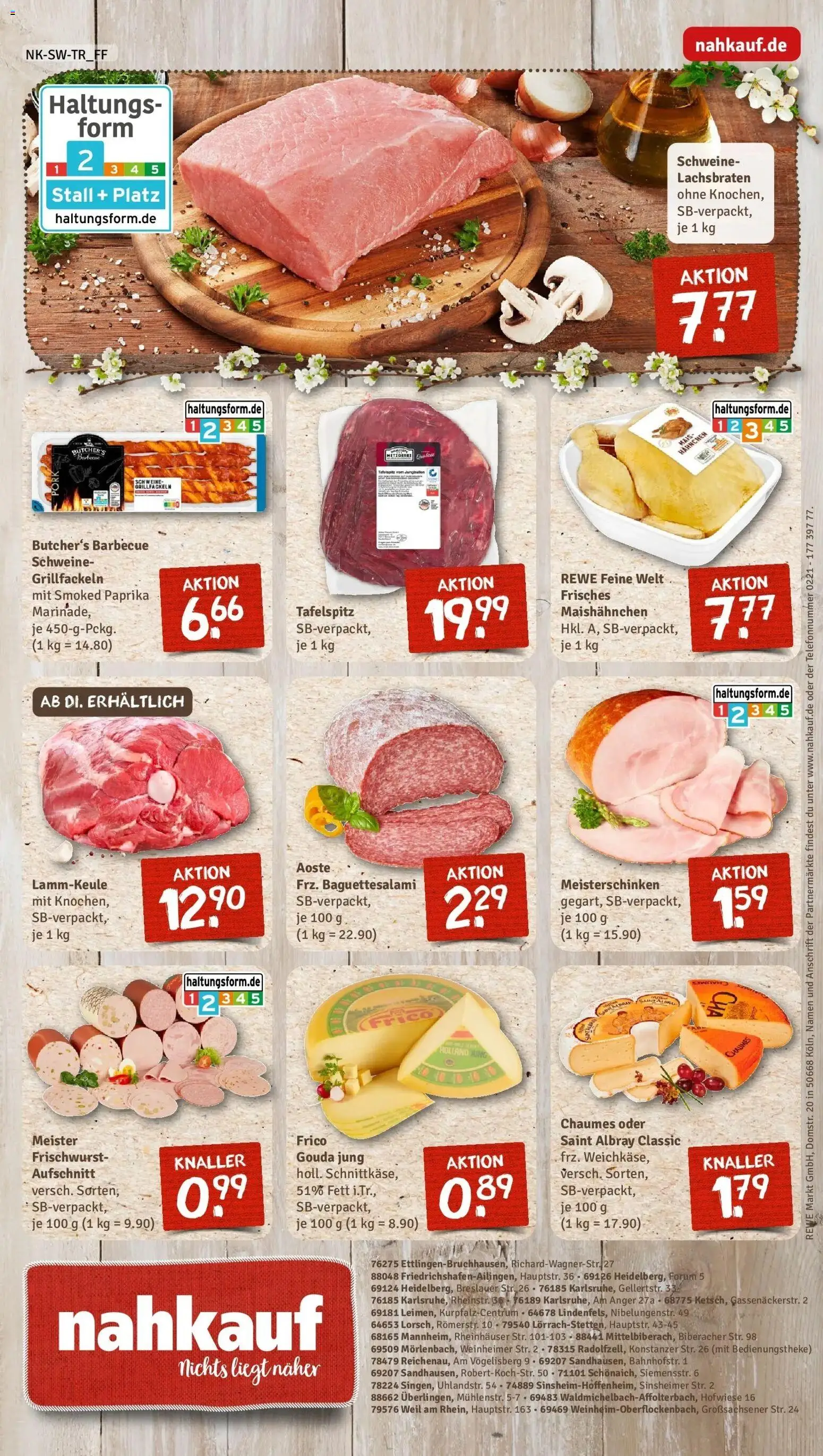 Rewe Prospekt Mannheim	 – gültig ab 30.03.2026 | Seite: 12 | Produkte: Lammkeule, Gouda, Paprika, Salami