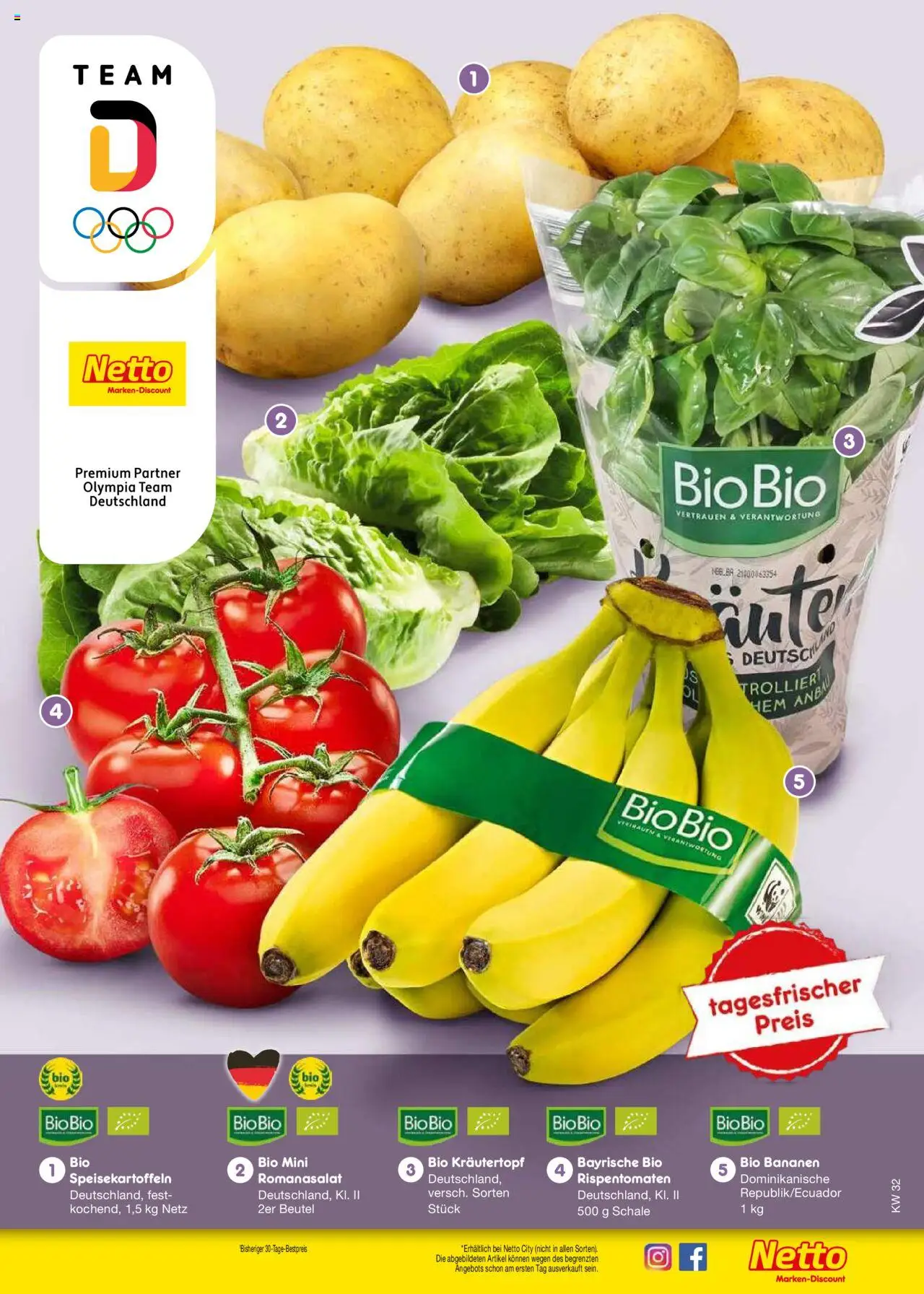 Netto Marken-Discount Prospekt 	 - gültig ab dem 04.08.2025 | Seite: 8 | Produkte: Bananen