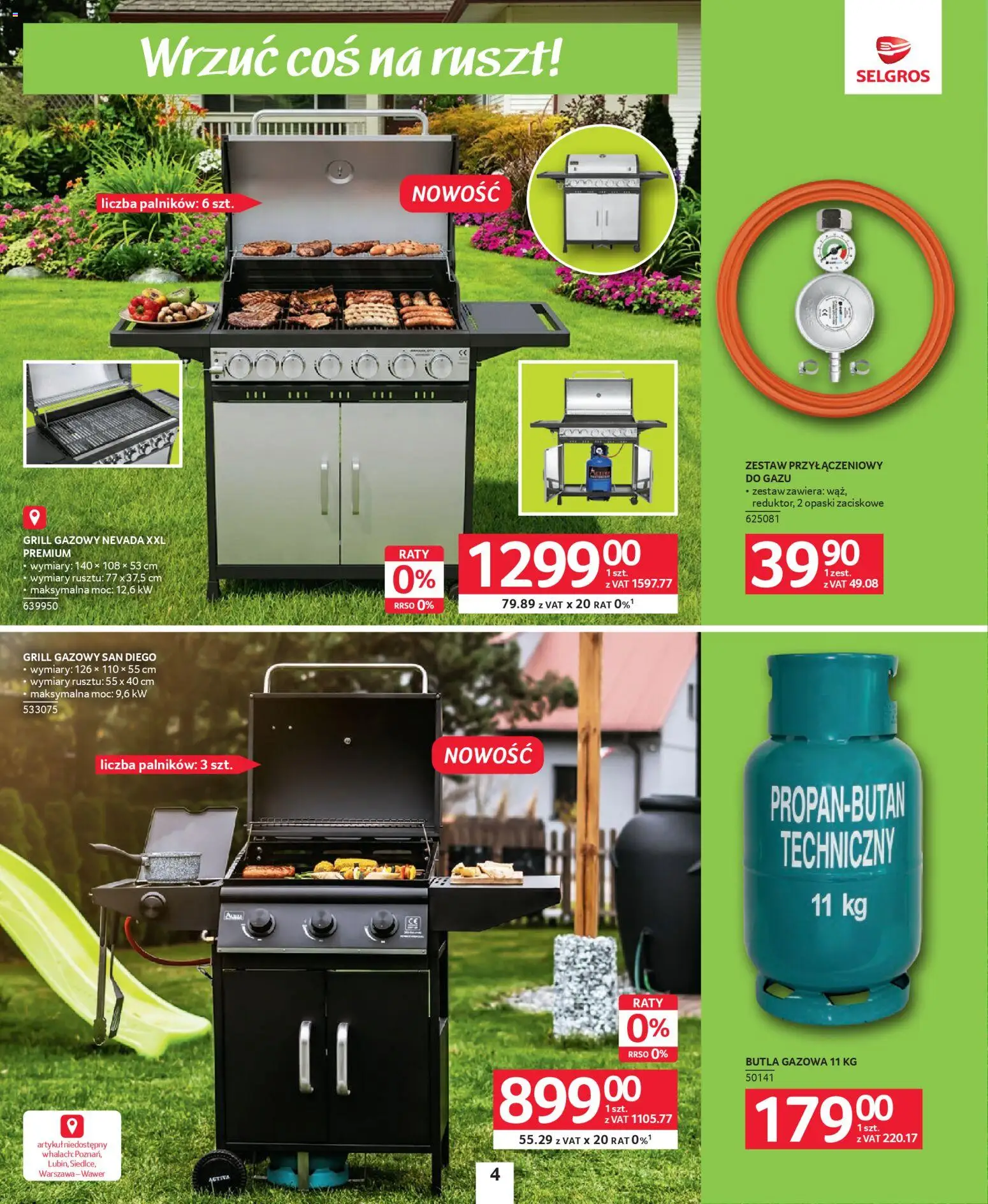 Selgros cash&carry gazetka - Majówka czas start od 23.04.2026 | Strona: 4 | Produkty: Grill, Grill gazowy, Ruszt