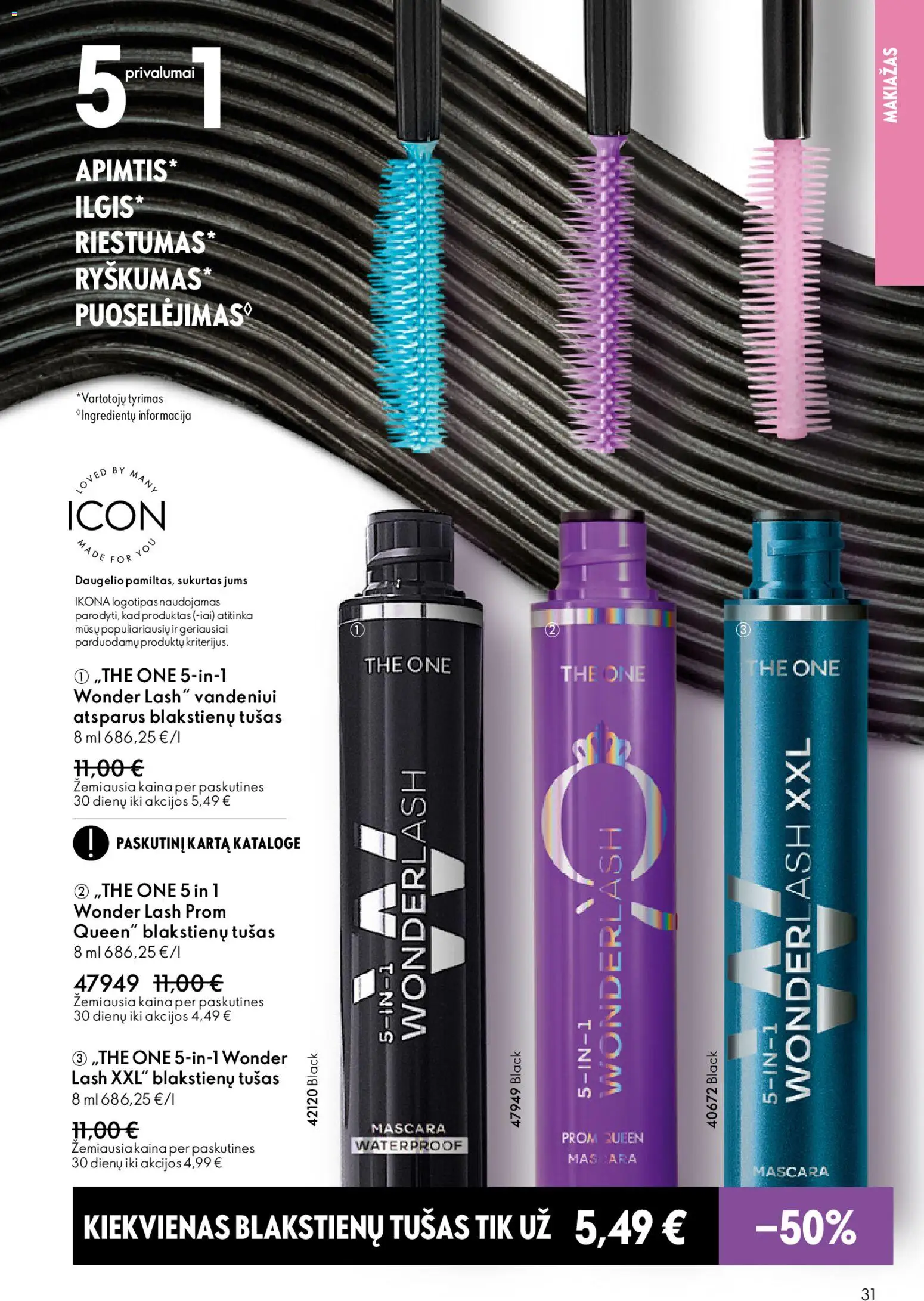 Oriflame akcijos nuo 31.12.2025 | Puslapis: 31 | Prekių: Makiažas, Tušas