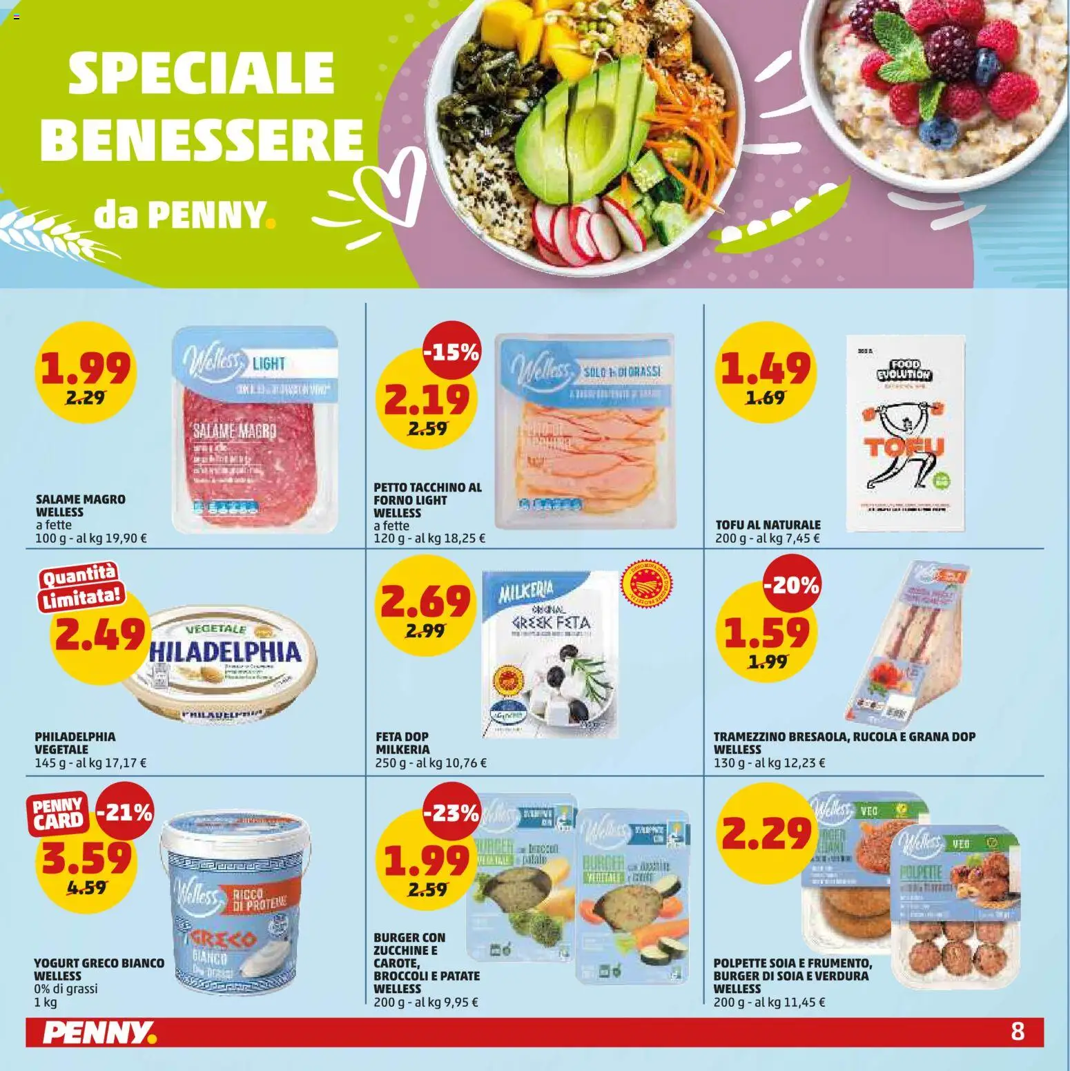 Volantino PENNY del 02.01.2026 | Pagina: 8 | Prodotti: Yogurt, Salame, Patate, Zucchine
