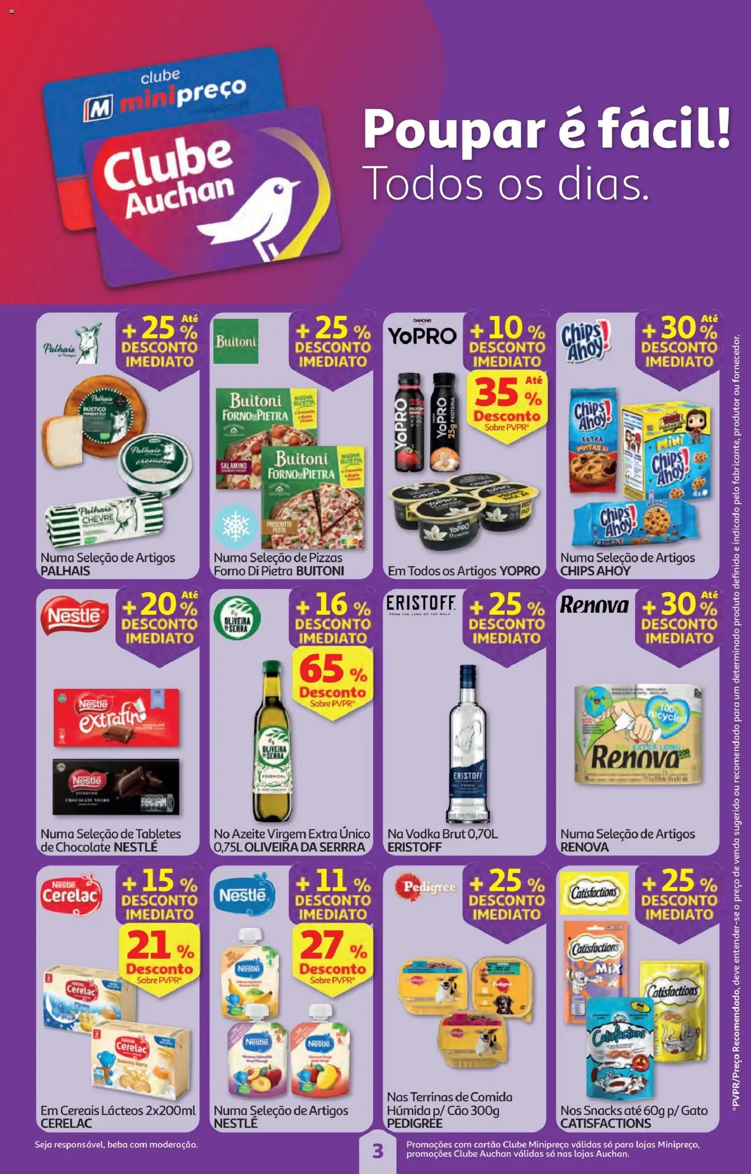 Minipreço folheto │ válido de 23.10.2025 | Página: 3 | Produtos: Nestlé, Chocolate, Vodka, Proteina