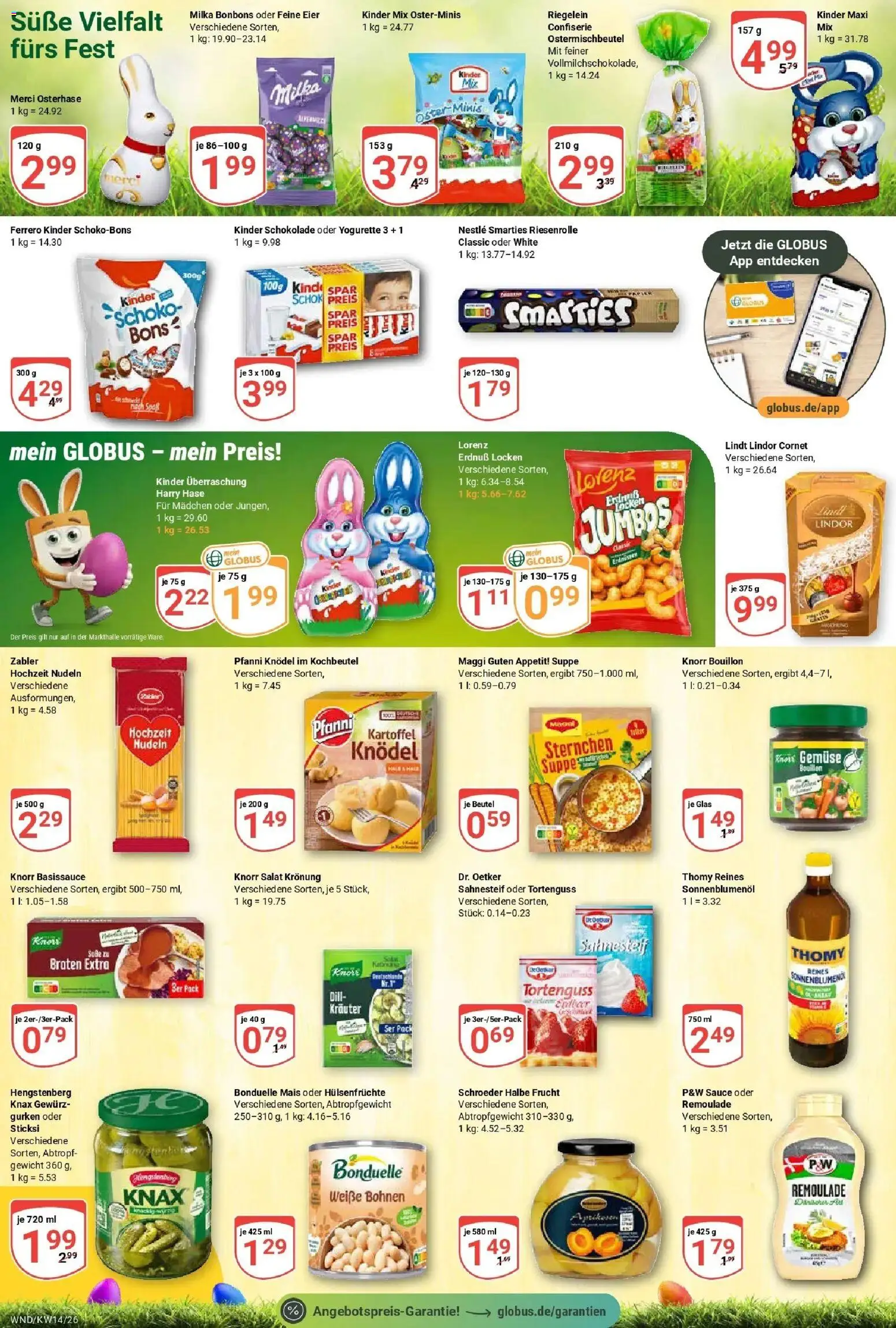 Globus prospekt St. Wendel	 – gültig ab 30.03.2026 | Seite: 20 | Produkte: Yogurette, Schokolade, Nudeln, Gurken