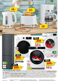 Höffner Prospekt 	 ab 15.10.2025 gültig | Seite: 22 | Produkte: AEG, Wasserkocher, Waschmittel, Kühlgefrierkombination