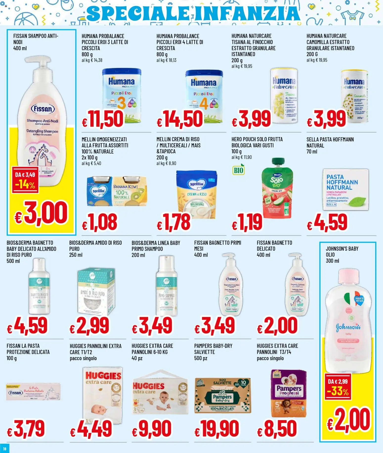 Volantino Galassia del 05.02.2026 | Pagina: 18 | Prodotti: Shampoo, Crema, Frutta, Latte