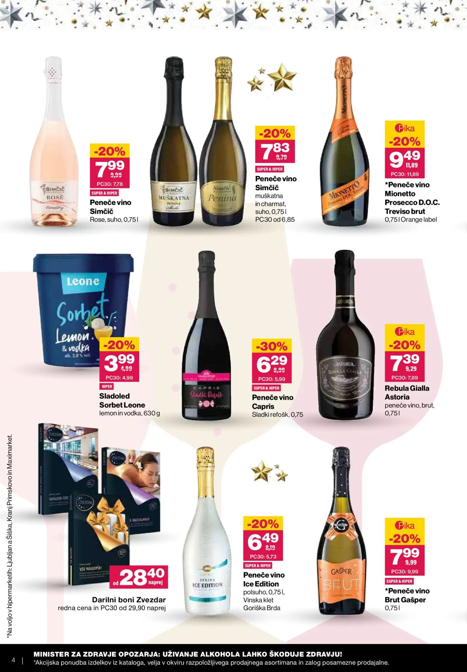 Novi Mercator katalog ponudbe – veljaven od 03.12.2025 | Stran: 4 | Izdelki: Penina, Vino, Vodka, Sladoled