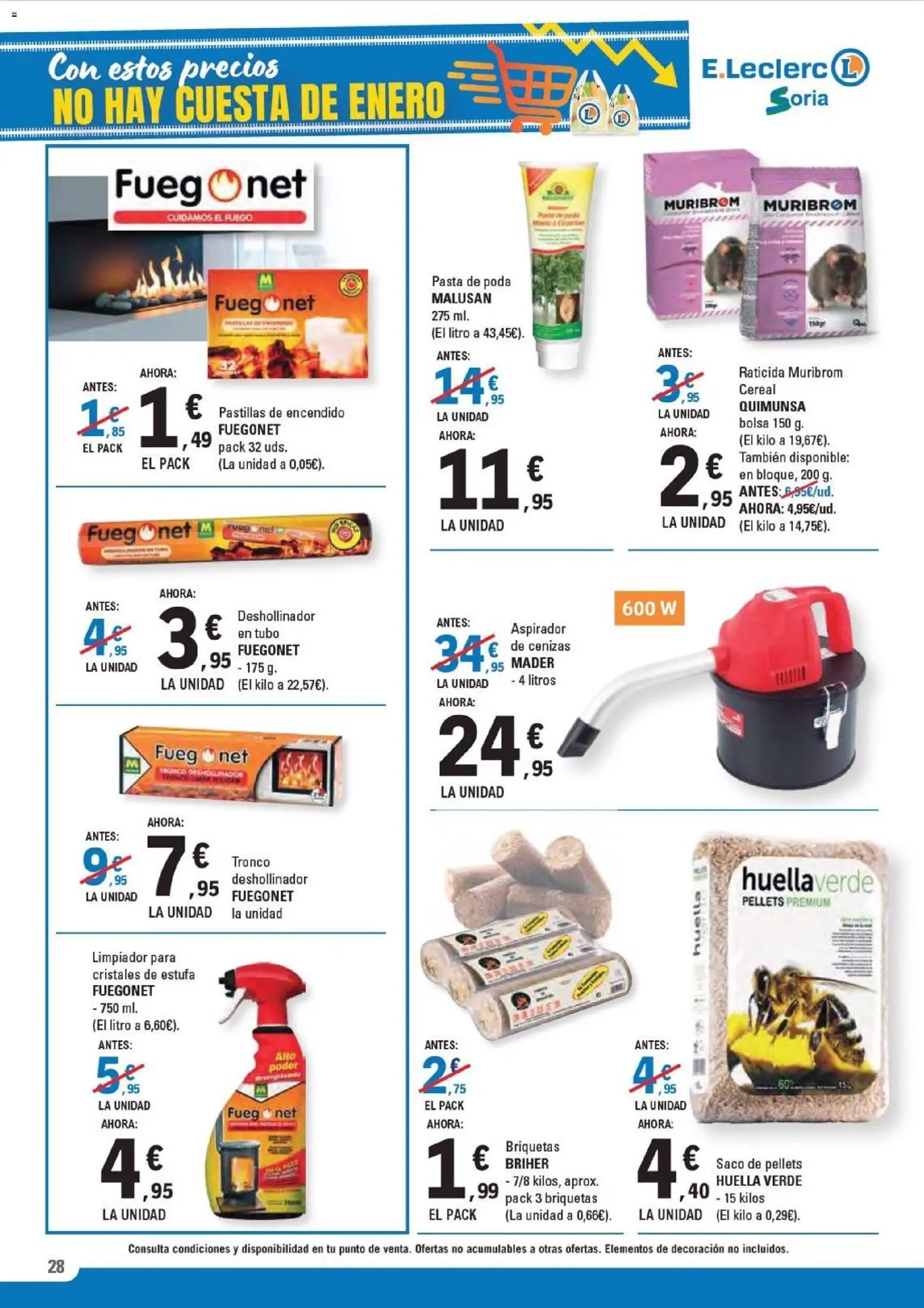 E.Leclerc folleto │ válido desde el 14.01.2026 | Página: 28 | Productos: Pasta, Bolsa, Aspirador