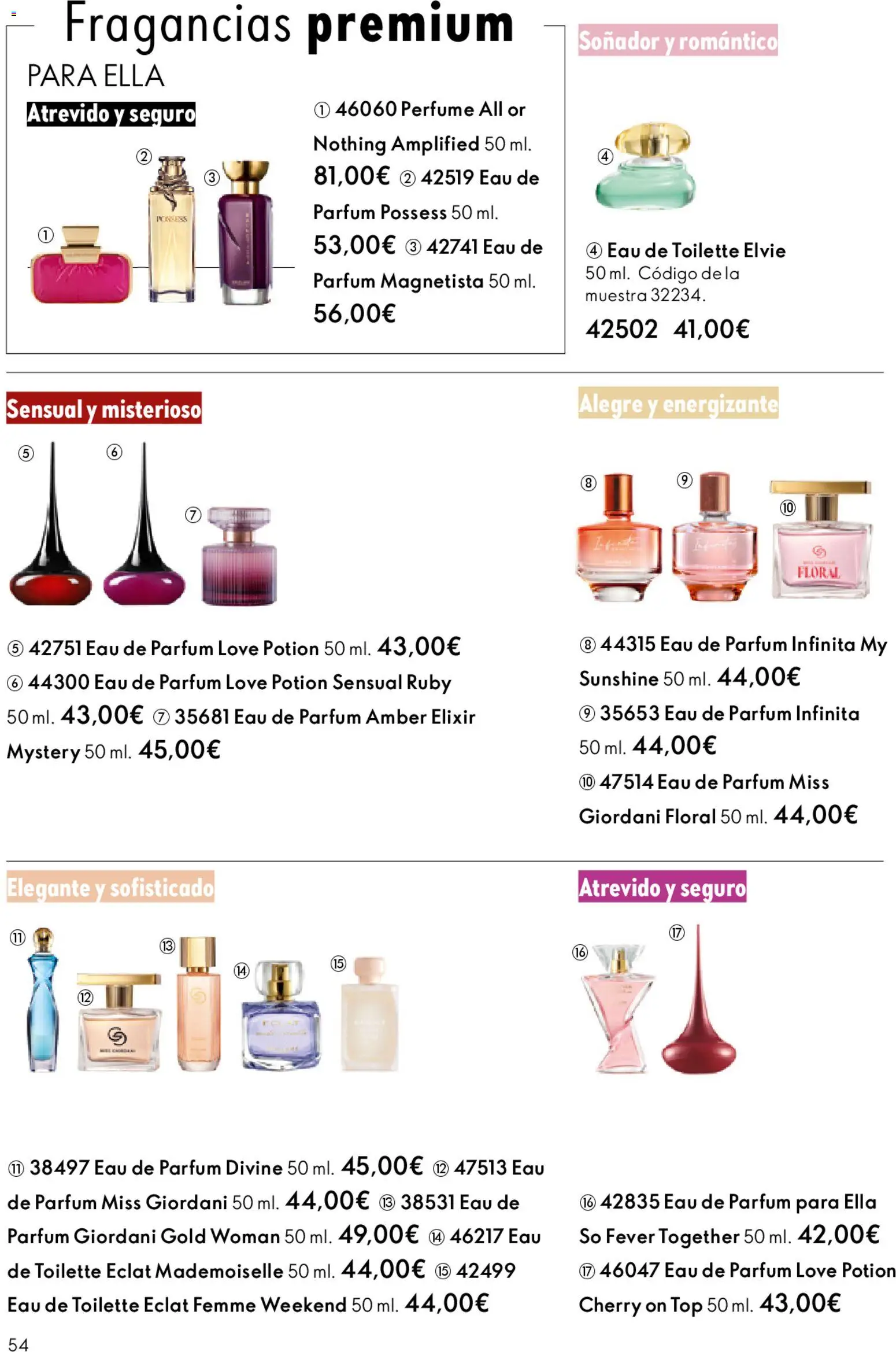Oriflame - Catálogo Campaña 16 │ válido desde el 19.11.2025 | Página: 54 | Productos: Perfume, Eau de toilette, Eau de parfum