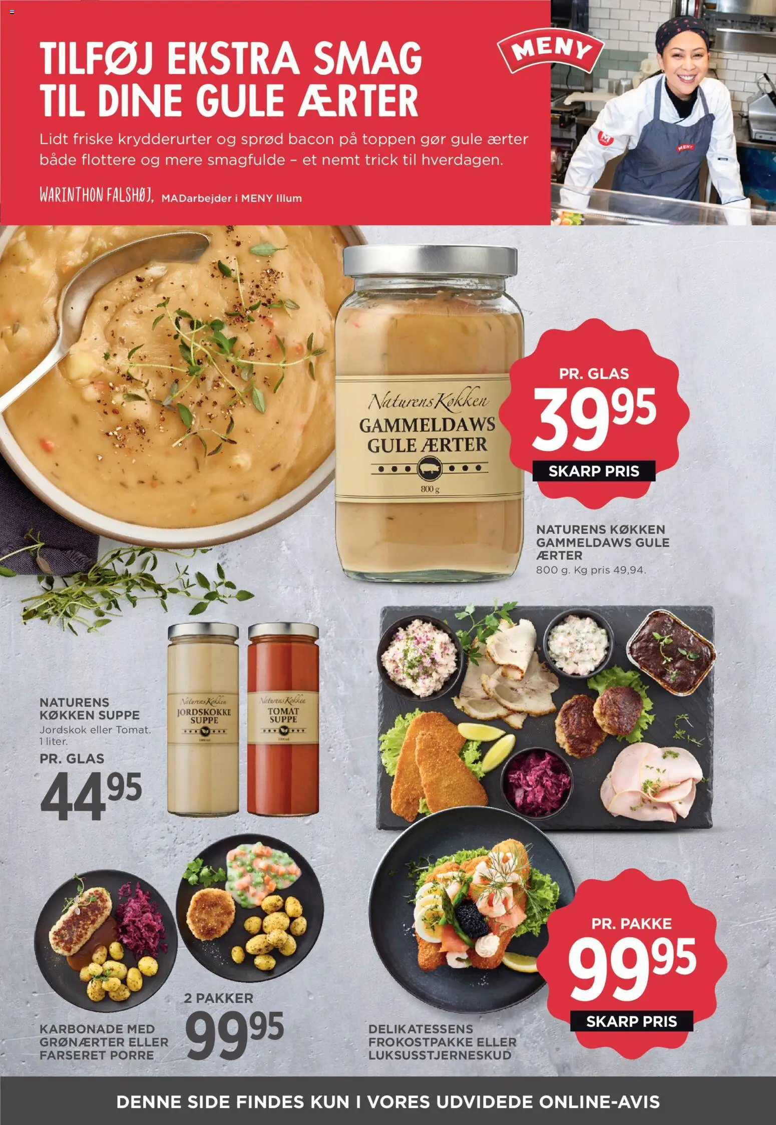 Meny tilbudsavis – gyldig fra 23.01.2026 | Side: 15 | Produkter: Bacon, Ærter, Suppe, Lingerie