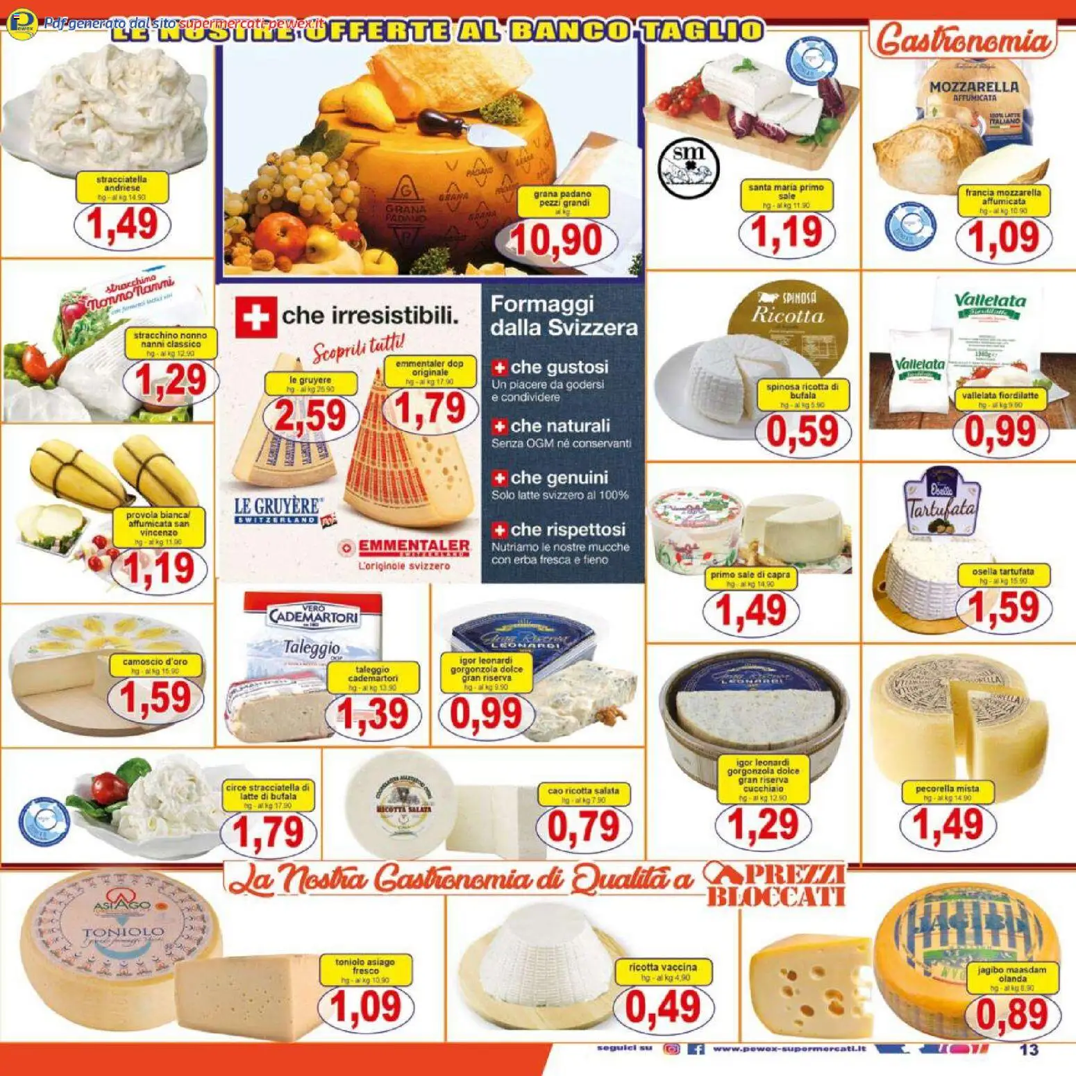 Volantino Pewex del 16.12.2025 | Pagina: 13 | Prodotti: Sale, Latte, Gorgonzola, Stracciatella