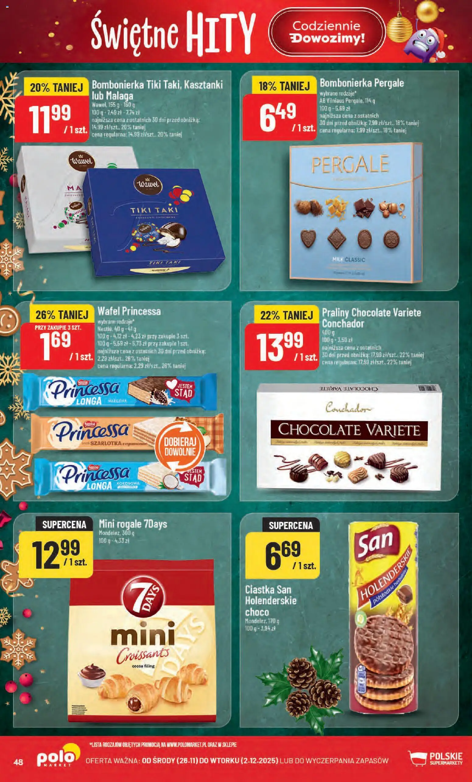 POLOmarket Black Friday od 26.11.2025 | Strona: 48 | Produkty: Praliny, Bombonierka, Ciastka