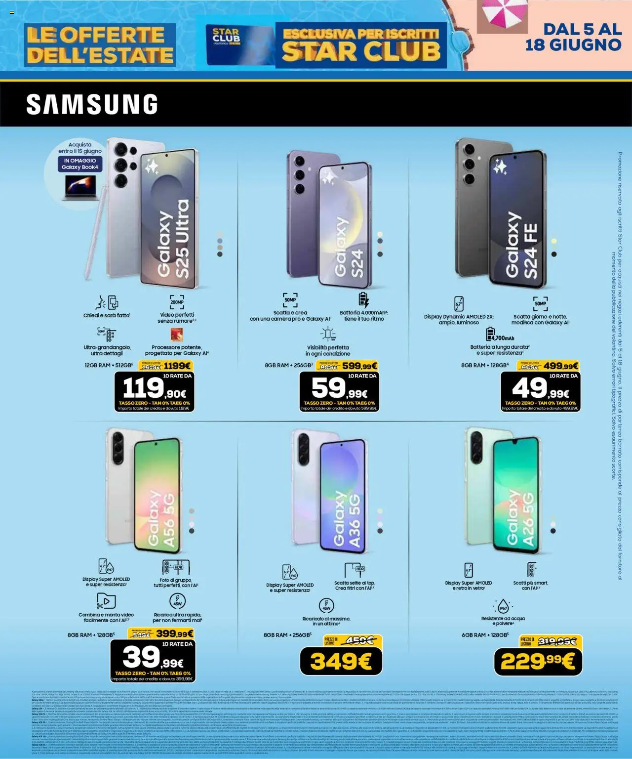 Volantino Euronics del 05.06.2025 | Pagina: 3 | Prodotti: Acqua, Video, Batteria, Samsung