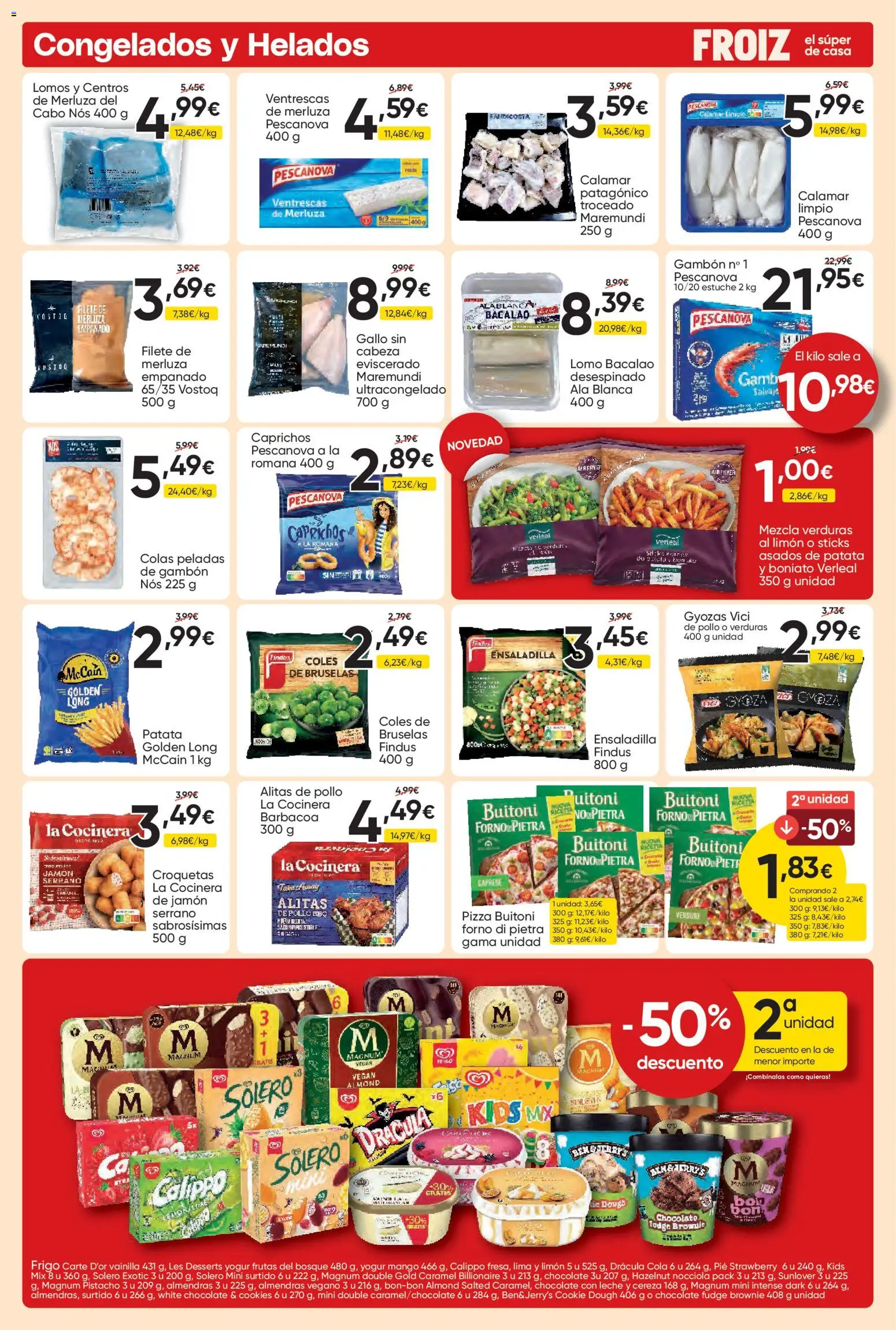 Froiz folleto │ válido desde el 25.03.2026 | Página: 4 | Productos: Lima, Jamón, Pizza, Croquetas