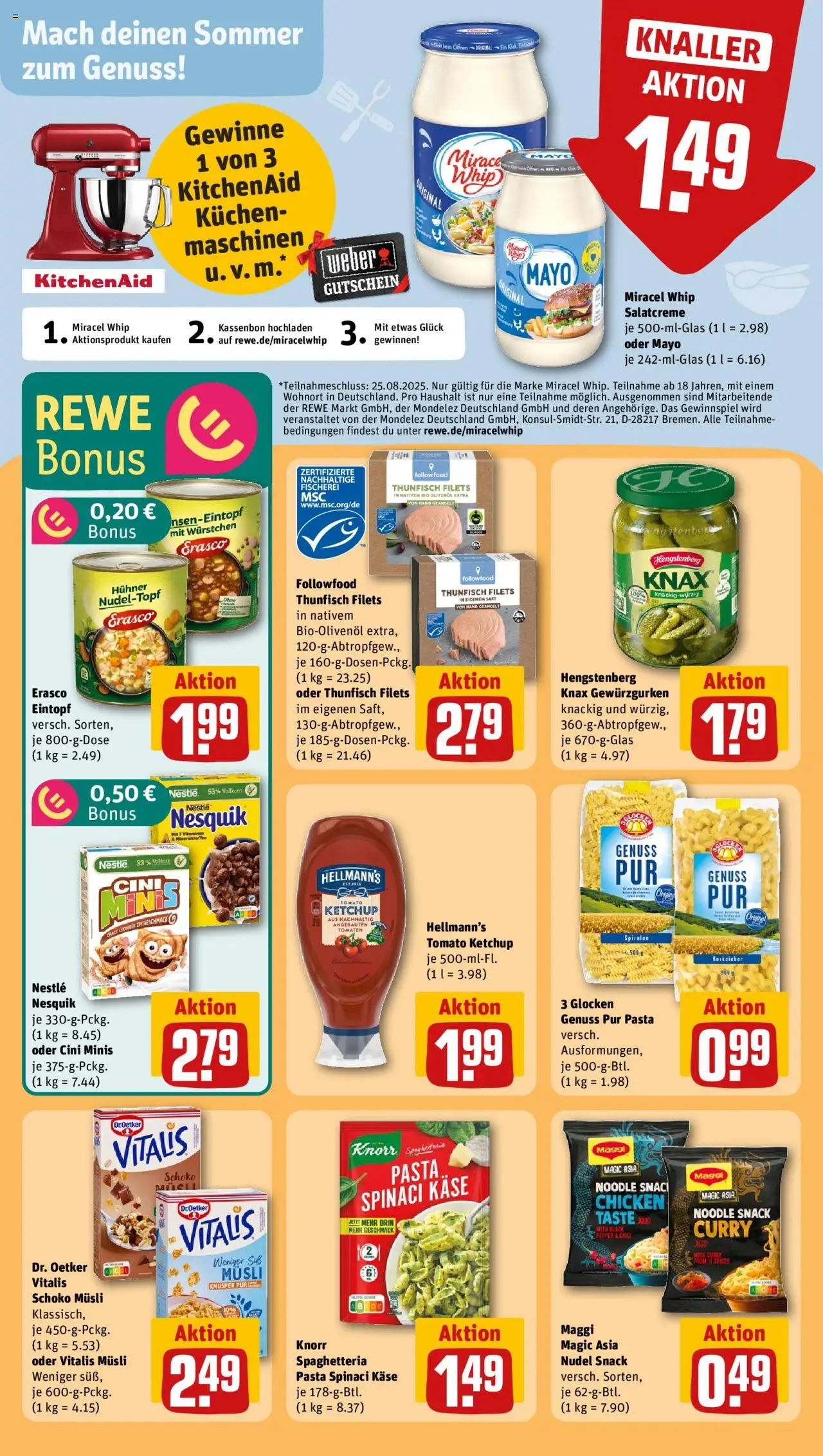 Rewe ihr Kaufpark Prospekt 	 - gültig ab dem 18.08.2025 | Seite: 20 | Produkte: Musli, Thunfisch, Tomaten, Kuchen
