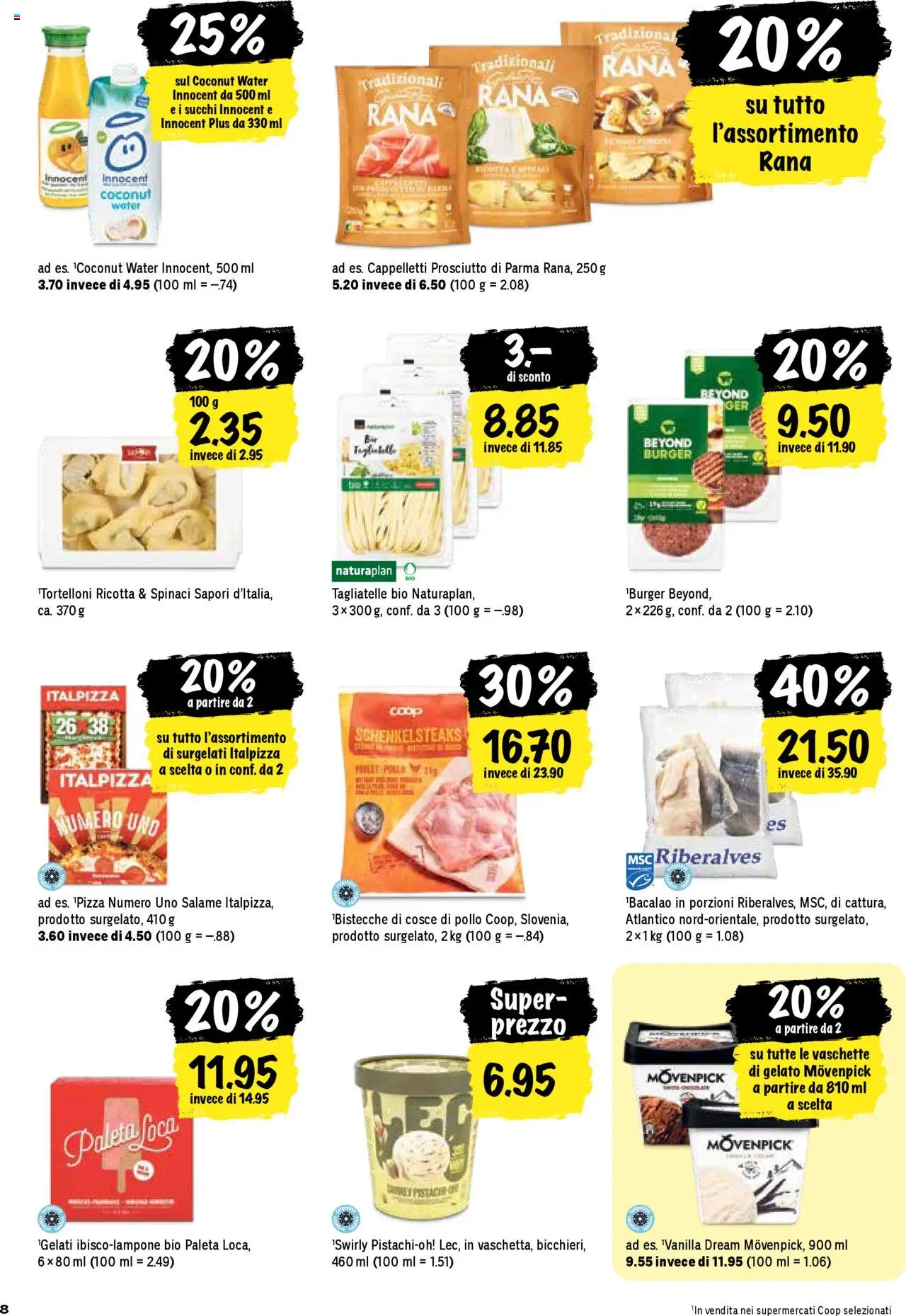 Coop - Una settimana di azioni ab 14.08.2025 | Seite: 8 | Produkte: Burger, Pizza