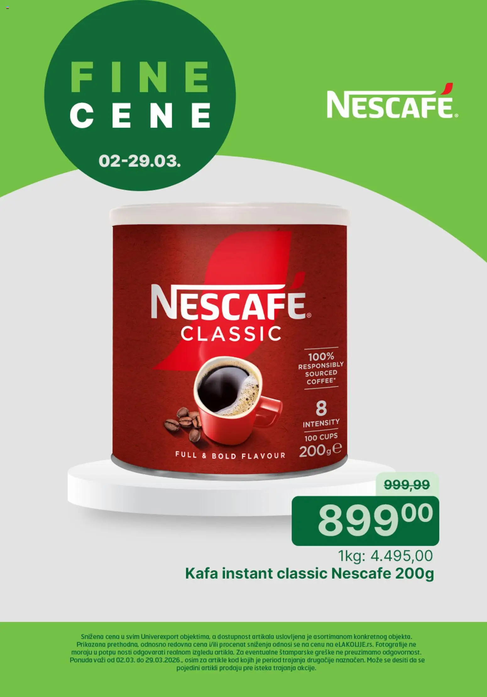Univerexport katalog - važi od 02.03.2026 | Strana: 1 | Proizvode: Kafa, Nescafé