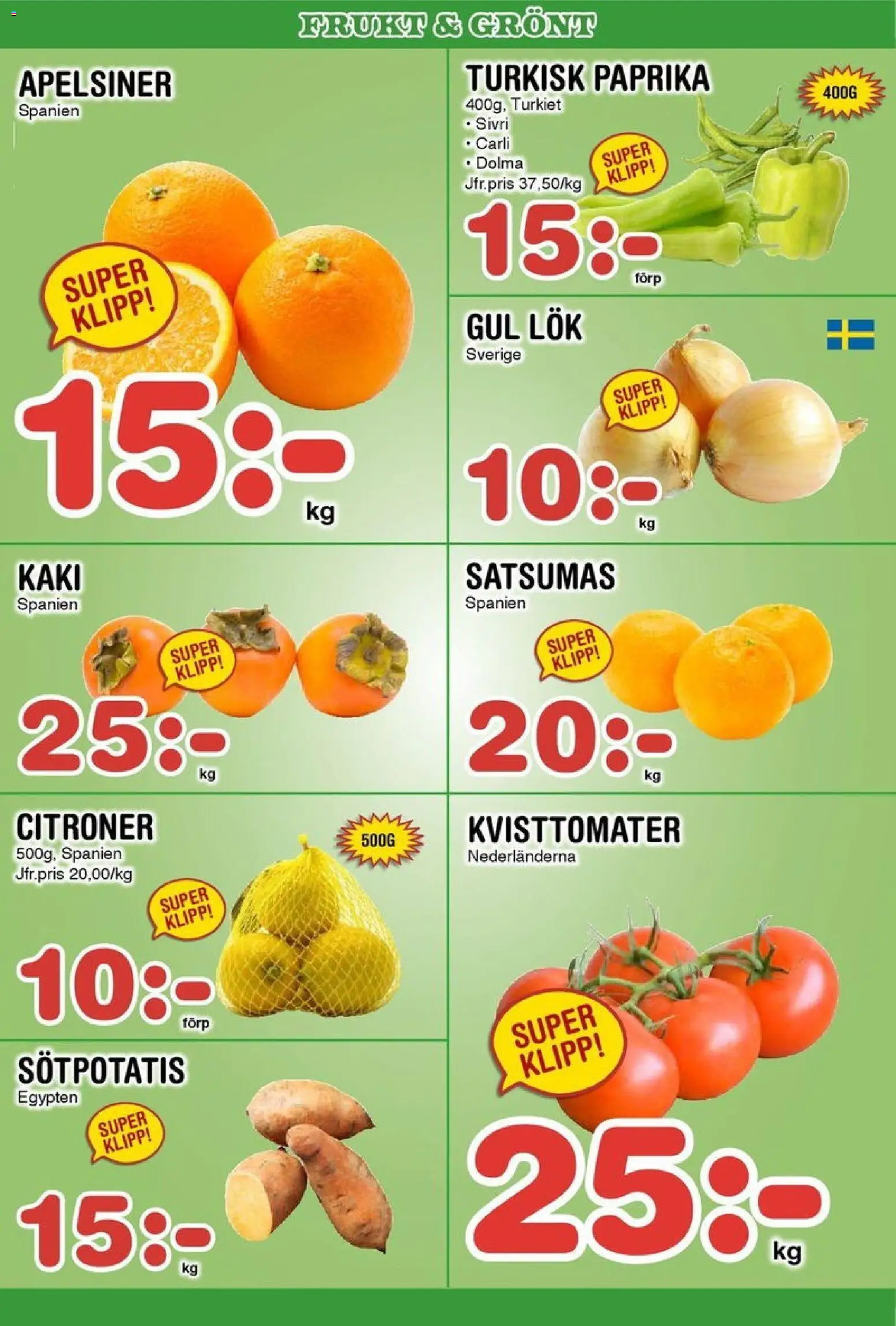Nya Pulsen reklamblad aktuell från 24.11.2025 | Sida: 10 | Produkter: Gul lök, Apelsiner, Sötpotatis