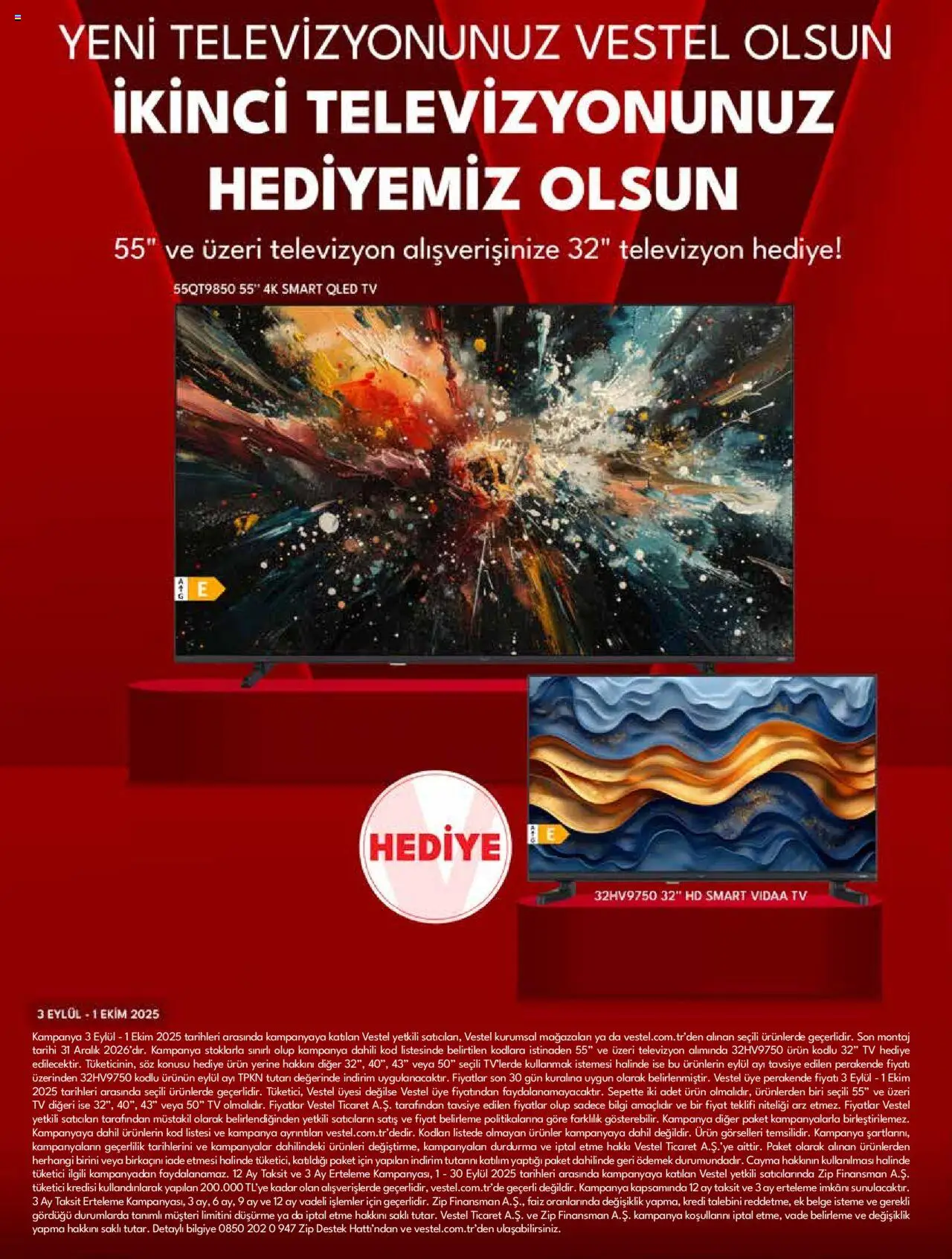 Vestel Tüketici Elektroniği - 03.09.2025 tarihinden itibaren geçerlidir | Sayfa: 10 | Ürünler: TV, Televizyon