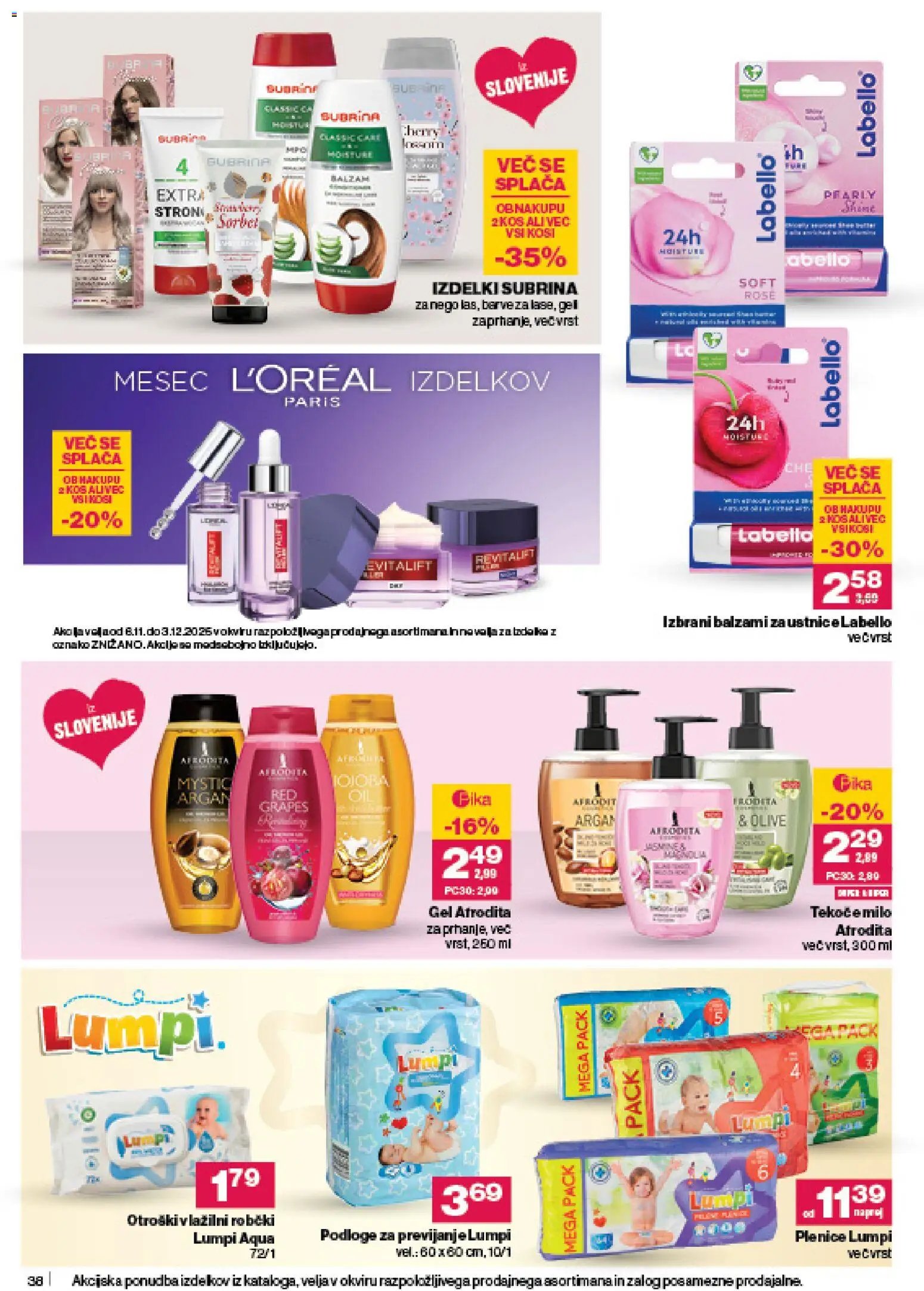 Novi Mercator katalog ponudbe – veljaven od 06.11.2025 | Stran: 40 | Izdelki: Robčki, Olive, Milo, Vlažilni robčki