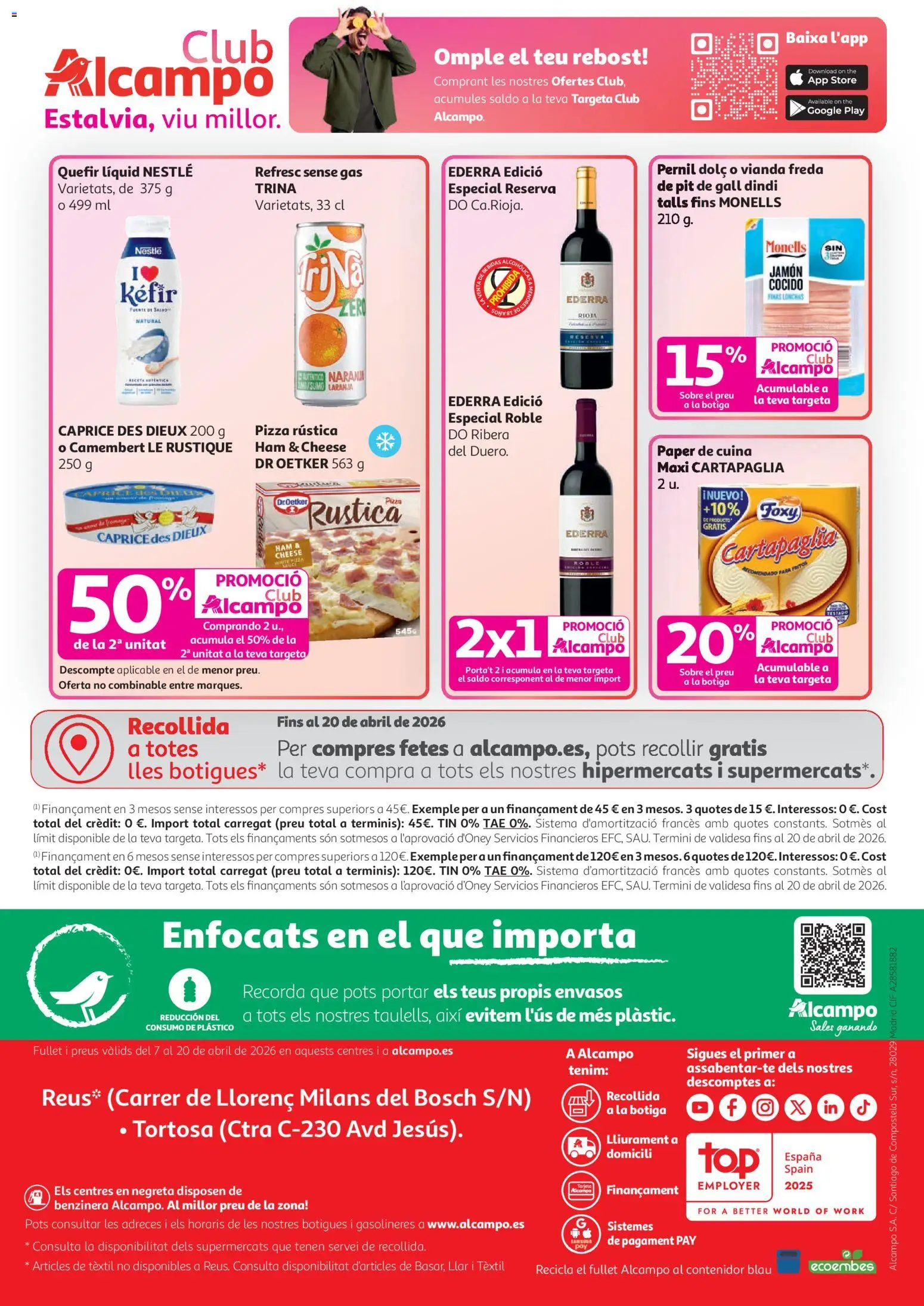 Alcampo Superstore Cat │ válido desde el 07.04.2026 | Página: 16 | Productos: Jamón, Jamón cocido, Pizza