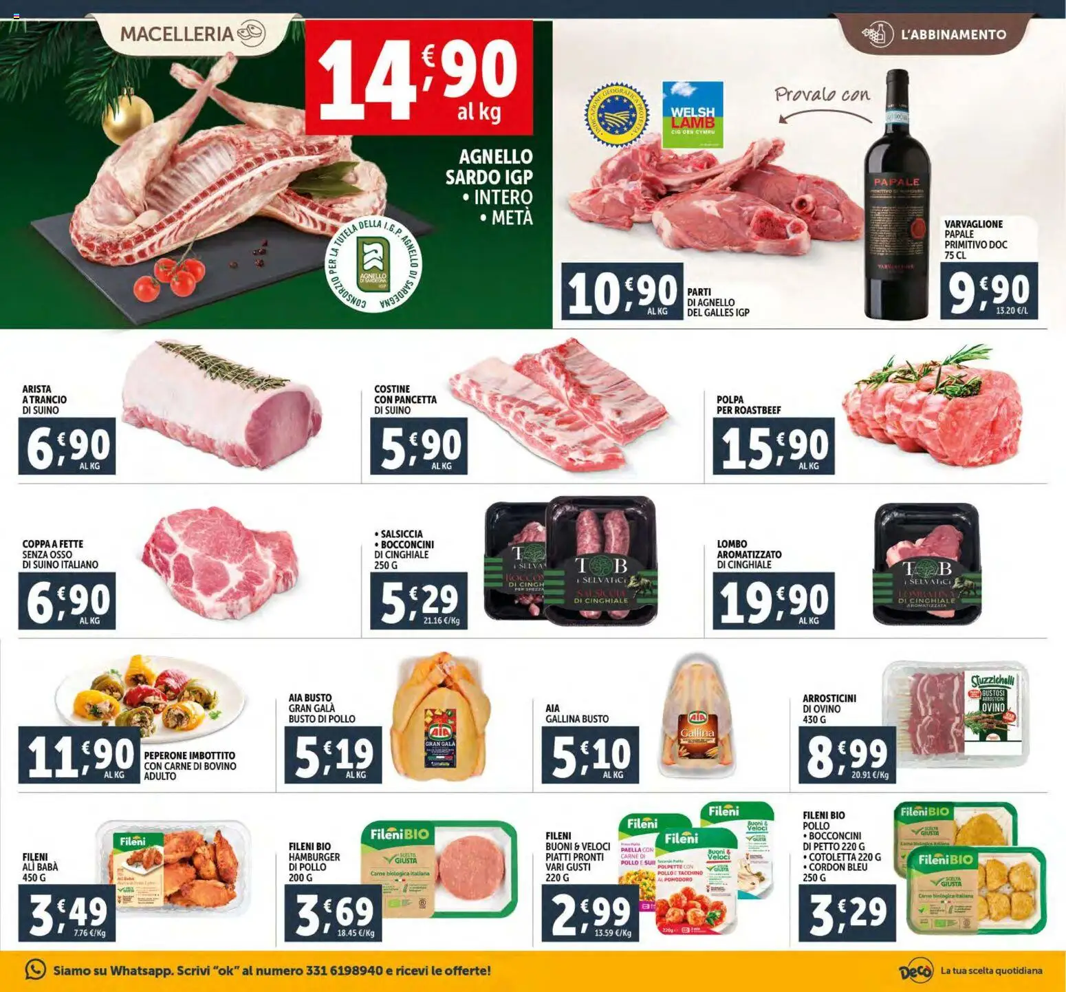 Volantino Decò del 15.12.2025 | Pagina: 13 | Prodotti: Tacchino, Pomodoro, Salsiccia, Arrosticini