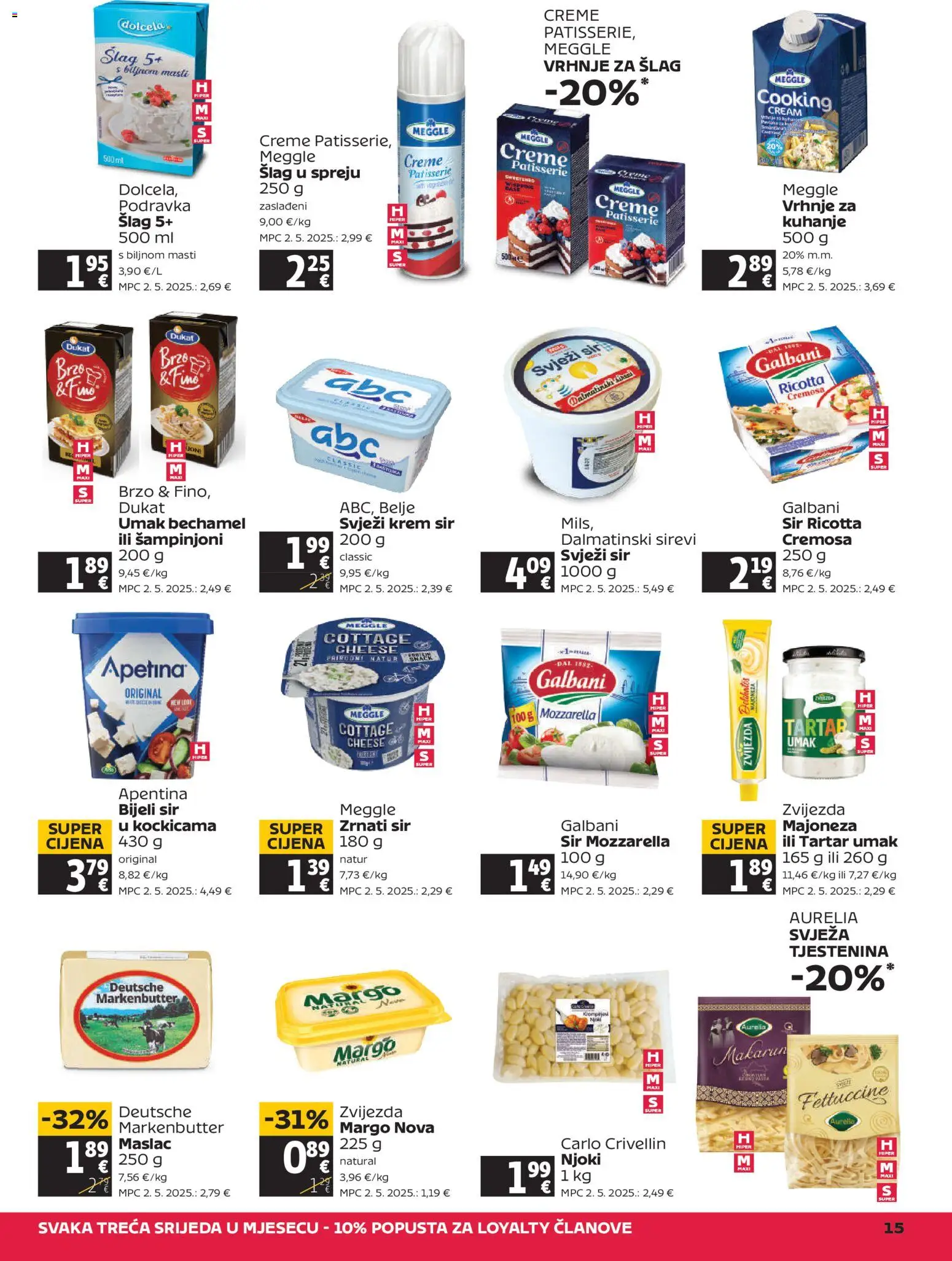 Tommy katalog | vrijedi od 11.12.2025 | Stranica: 15 | Proizvodi: Vrhnje za kuhanje, Sir, Njoki, Svježi sir