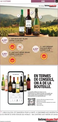 Intermarché - Prévisualisation de AOP CRÉMANT D'ALSACE BRUT EXPERT CLUB, 75 cl - 8,03 € le litre valide à partir de 01.04.2026 | Page: 29 | Produits: Champagne, Panier, Vin, Crémant d'alsace