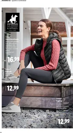 Pré-visualização Colete Acolchoado, Exterior: 100% poliamida; forro: 100% poliéster; almofadado: 100% poliéster (reciclado) Tam. XS ao L consoante modelo A partir de 23/2 válido de 01.12.2025 | Página: 38 | Produtos: Camisola, Colete