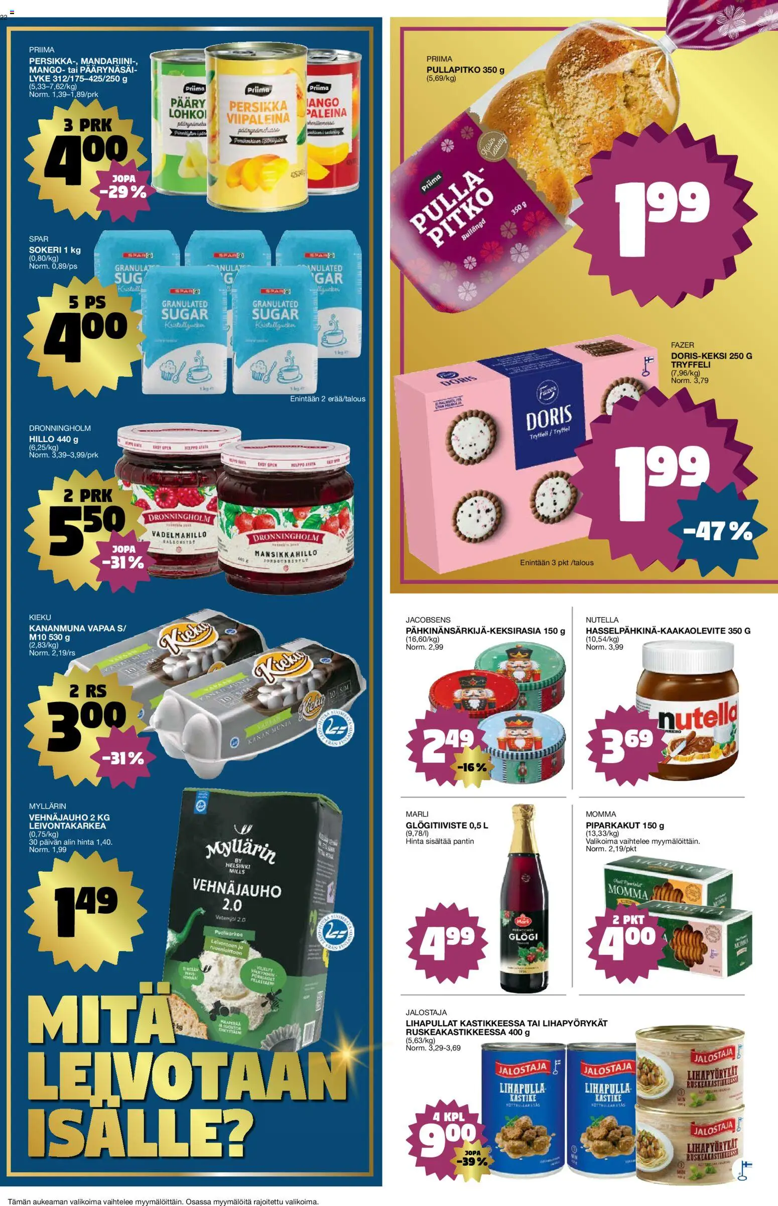 Tokmanni tarjoukset – voimassa 03.11.2025 alkaen | Sivu: 22 | Tuotteet: Mango, Mansikkahillo, Kananmuna, Persikka
