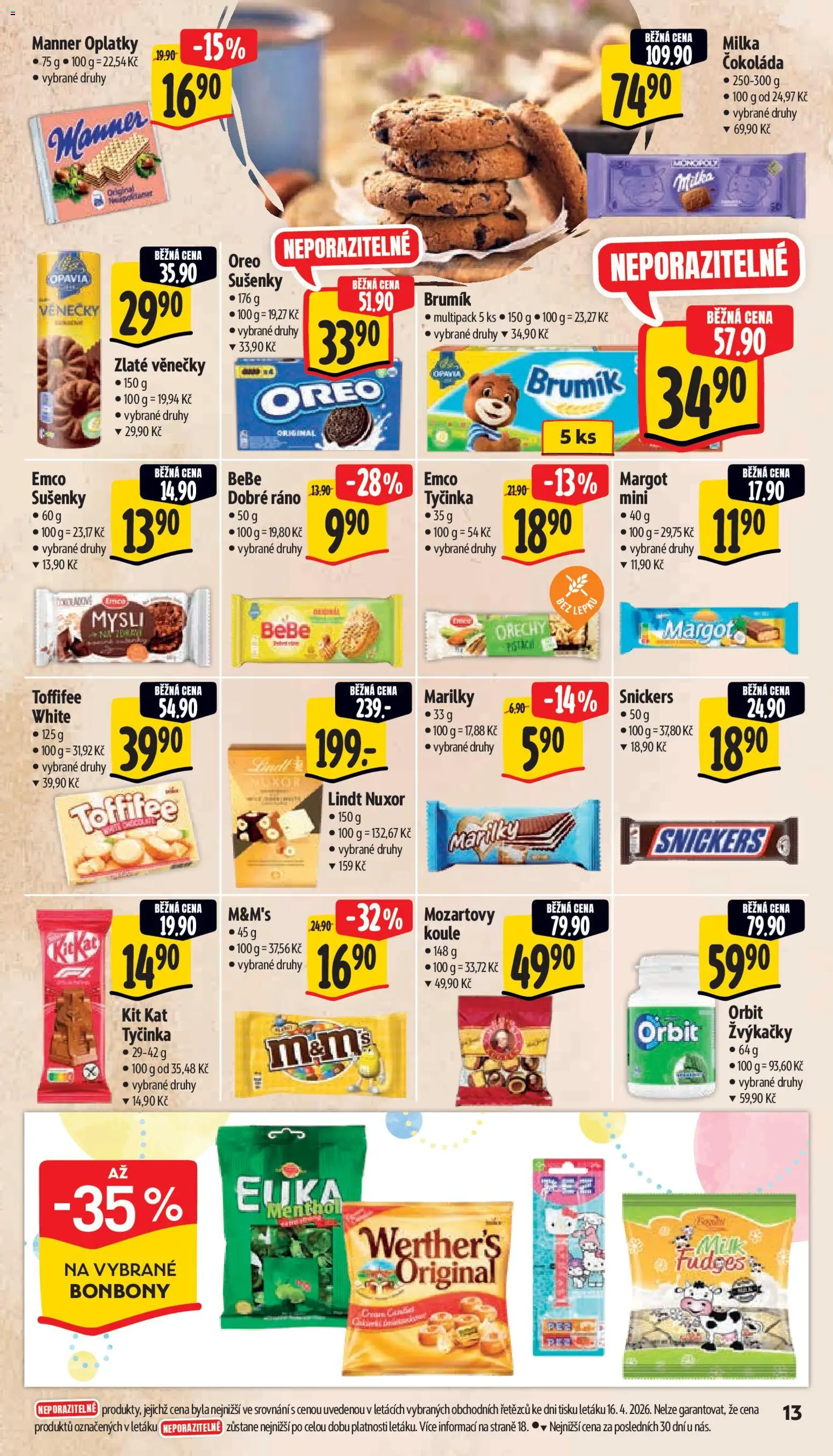 Albert leták - Supermarket od 22.04.2026 | Strana: 21 | Produkty: Milka, Bonbóny, Oreo, Sušenky
