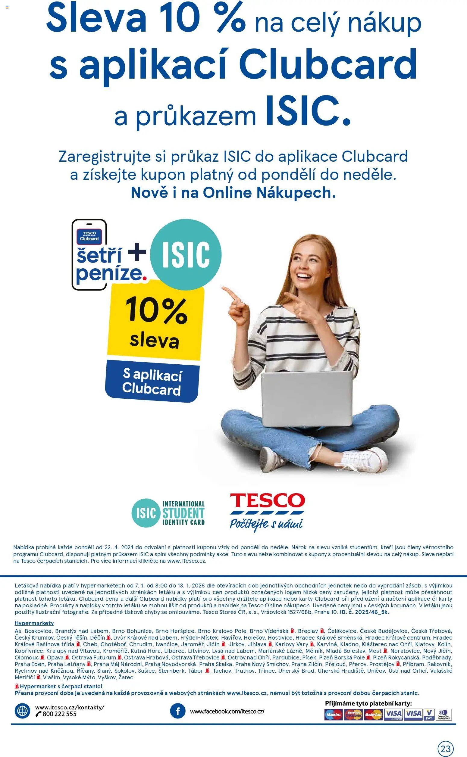 Tesco leták - Hypermarket od 07.01.2026 | Strana: 23 | Produkty: Mošt, Karty