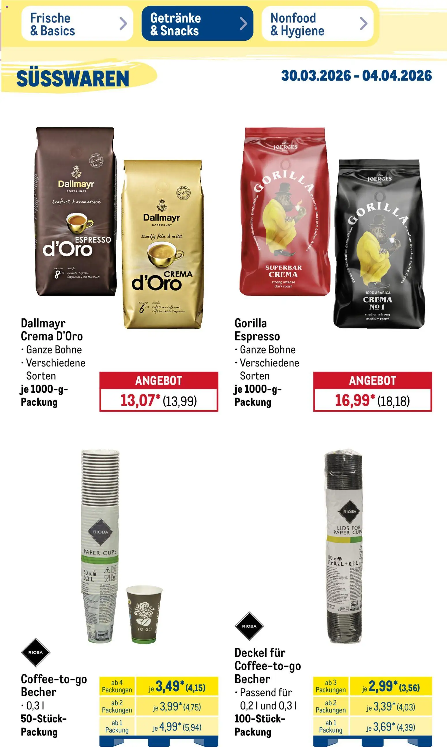 Metro Prospekt 	 – gültig ab 30.03.2026 | Seite: 39 | Produkte: Dallmayr