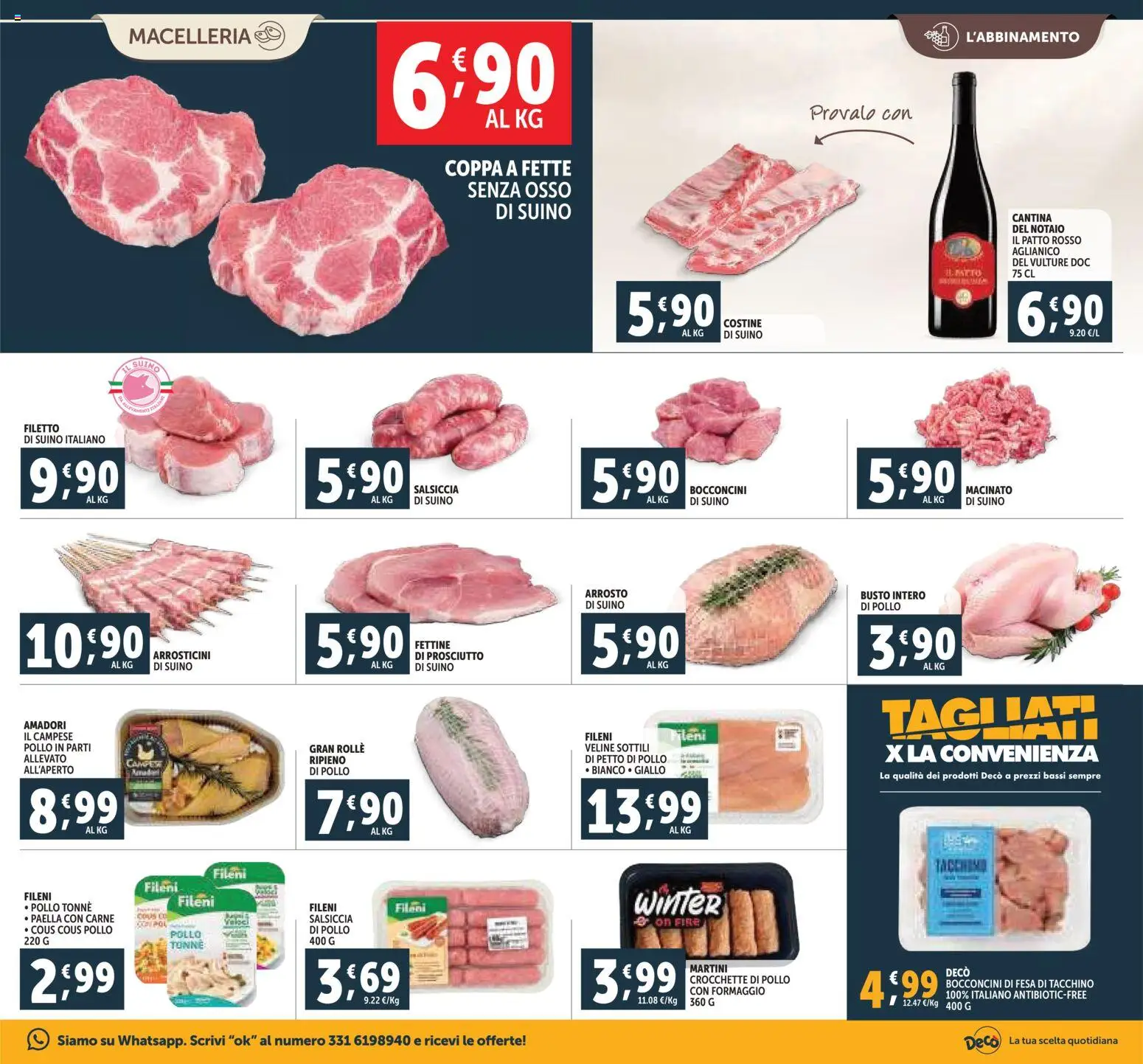 Volantino Decò del 07.11.2025 | Pagina: 7 | Prodotti: Petto di Pollo, Veline, Tacchino, Formaggio