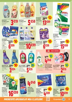 E.leclerc katalog akcije – veljaven od 15.04.2026 | Stran: 35 | Izdelki: Mehčalec, Mehcalec za perilo, Detergent