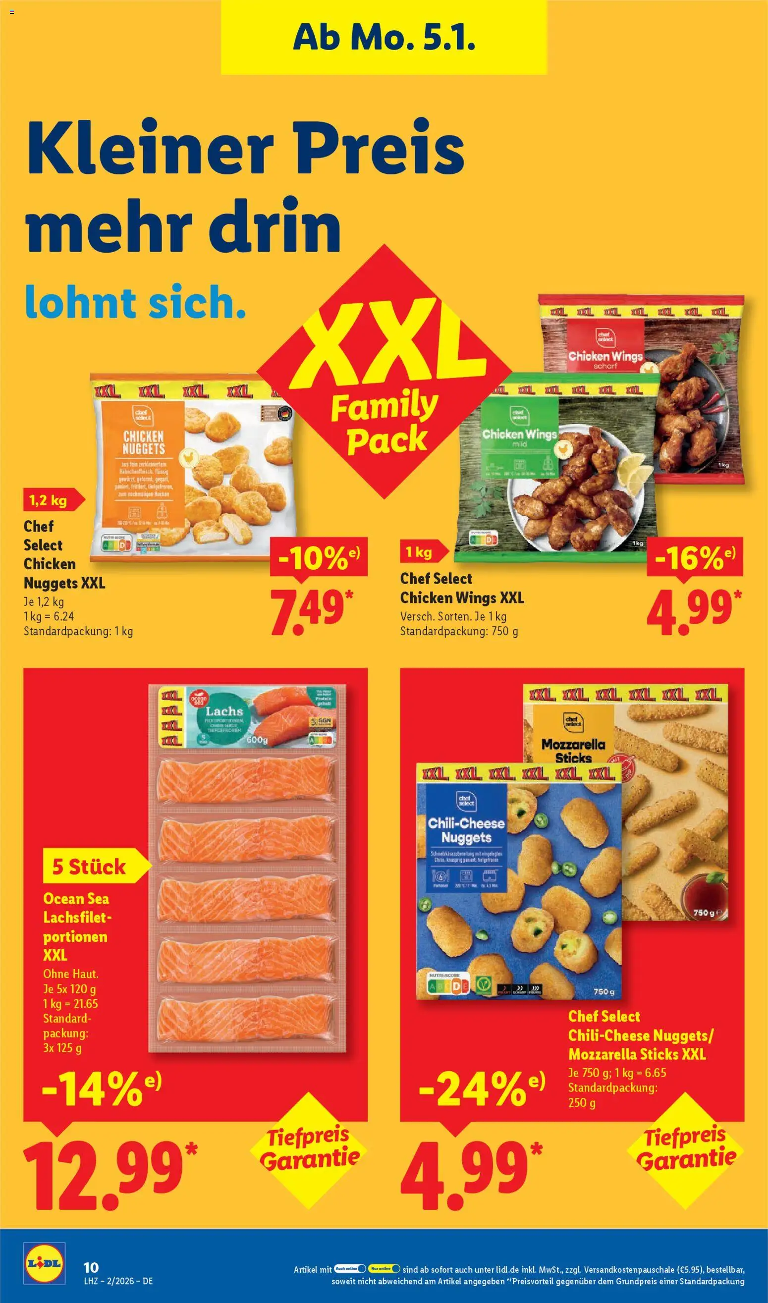 Lidl Prospekt Bremerhaven-Mitte-Nord – gültig ab 05.01.2026 | Seite: 16 | Produkte: Mozzarella, Lachs