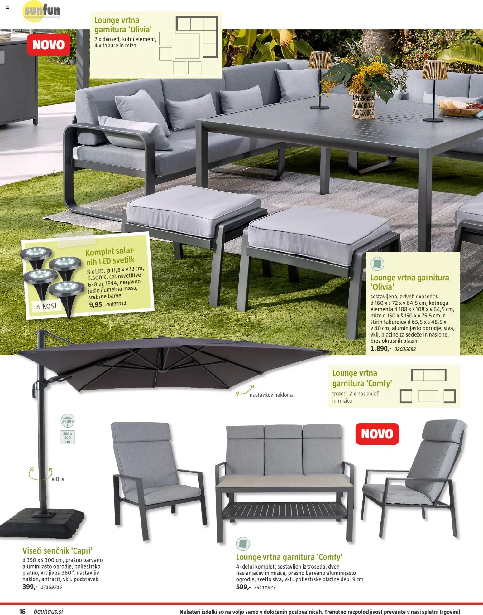 Novi Bauhaus katalog ponudbe – veljaven od 22.04.2026 | Stran: 16 | Izdelki: Vrtna garnitura, Mizica, Miza, Tabure