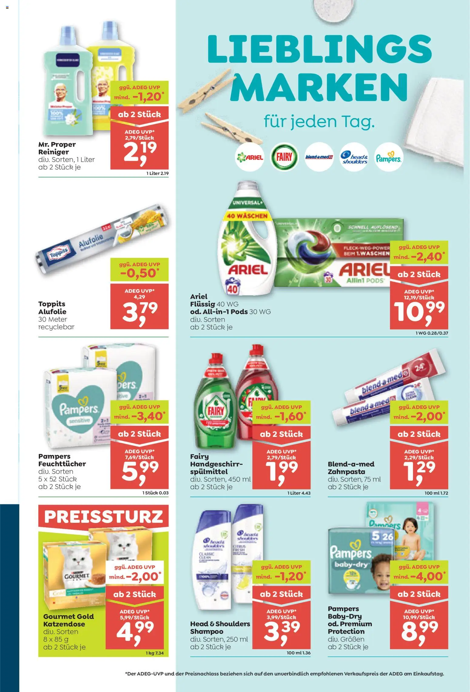 ADEG Flugblatt gültig ab 09.04.2026 | Seite: 11 | Produkte: Pampers, Shampoo, Zahnpasta
