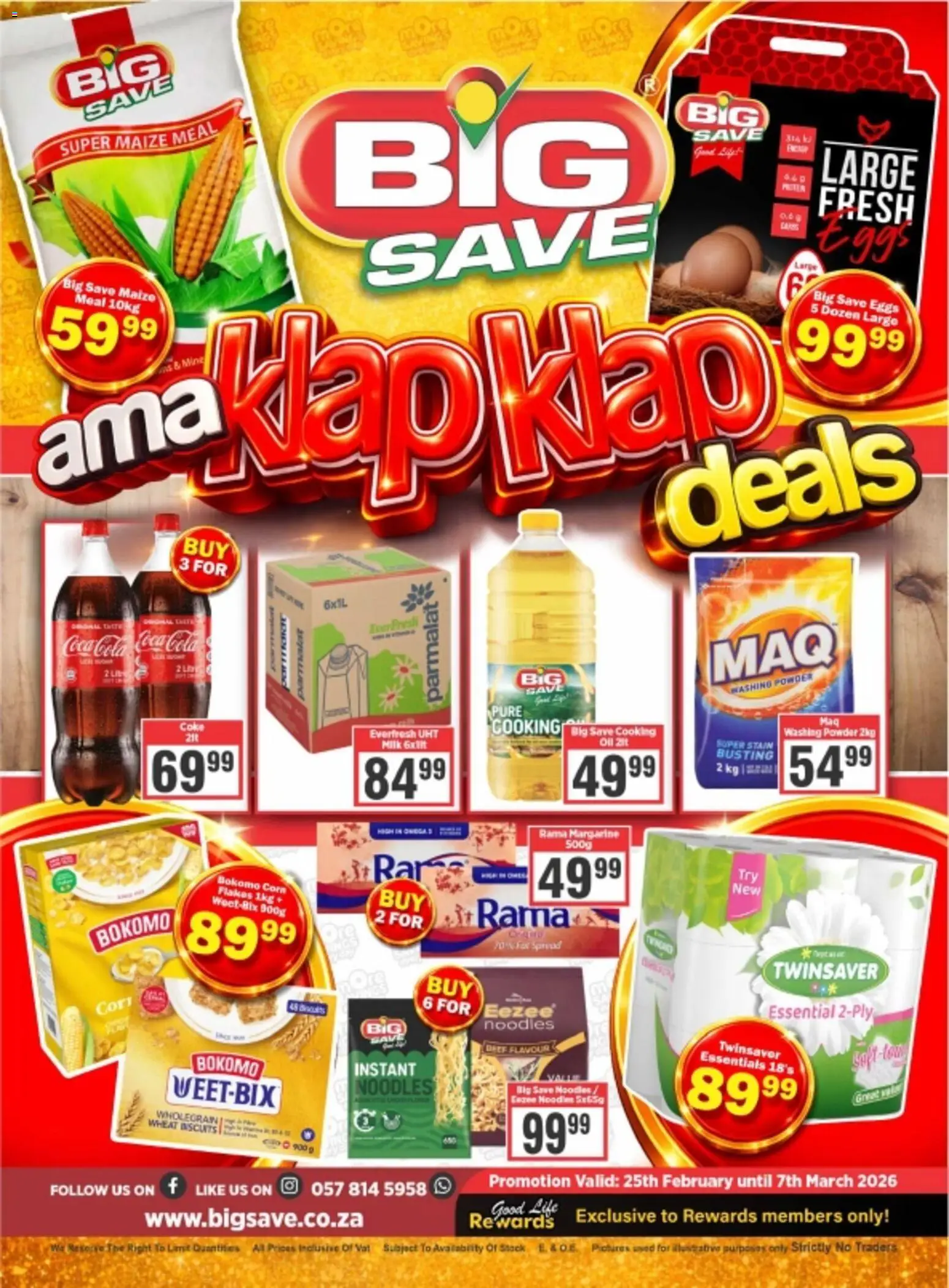 New Big Save catalogue – valid from 25.02.2026 | Page: 4 | Products: Coke, Milk, Flakes, Washing powder
