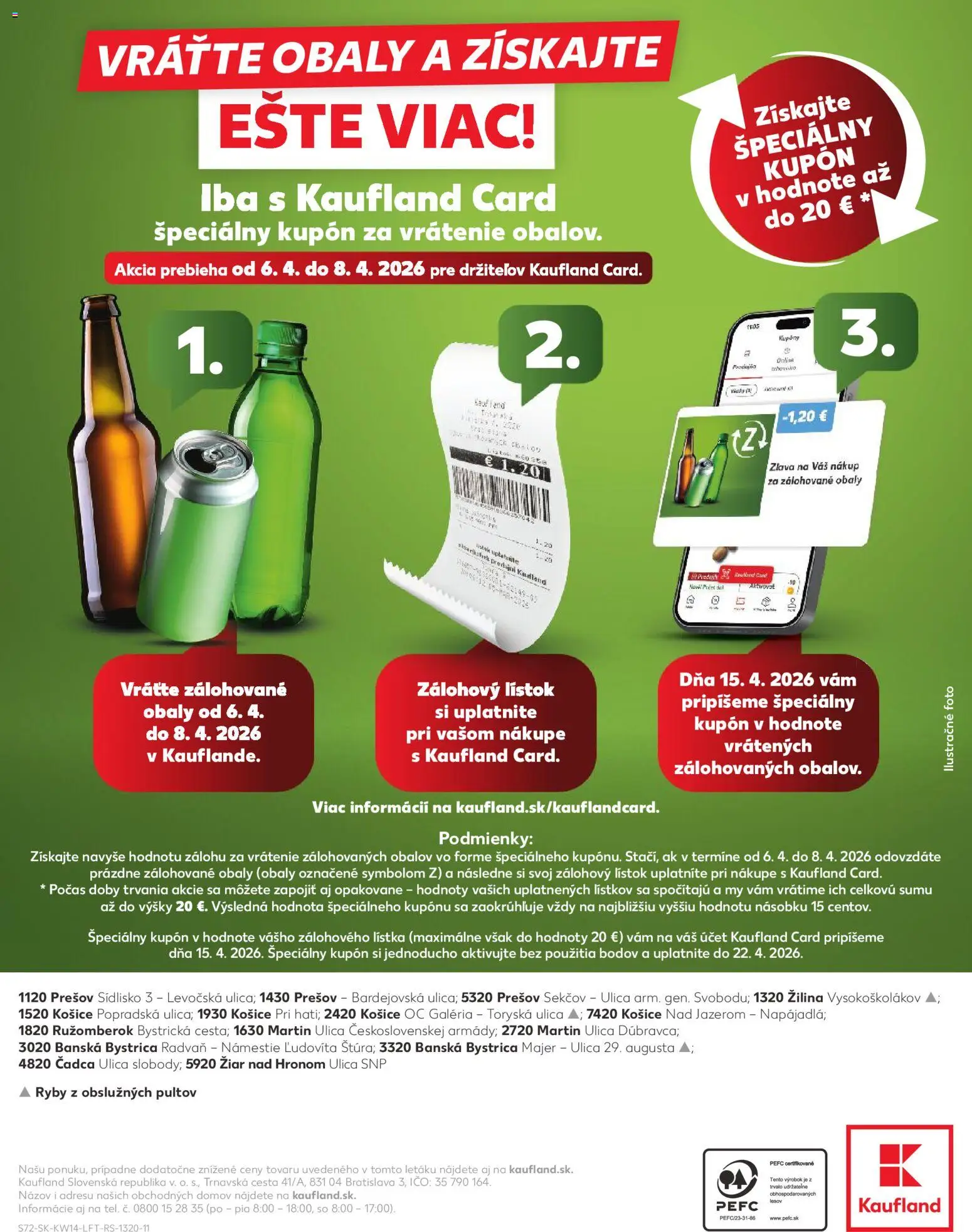 Nové Kaufland akcie – leták je platný od 01.04.2026 | Strana: 72 | Produkty: Ryby