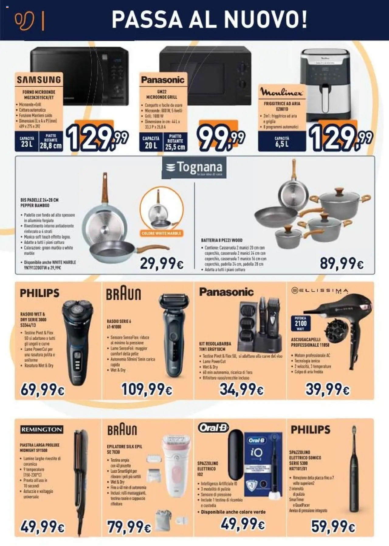 Volantino Unieuro del 30.05.2025 | Pagina: 20 | Prodotti: Rasoio, Astuccio, Padella, Samsung