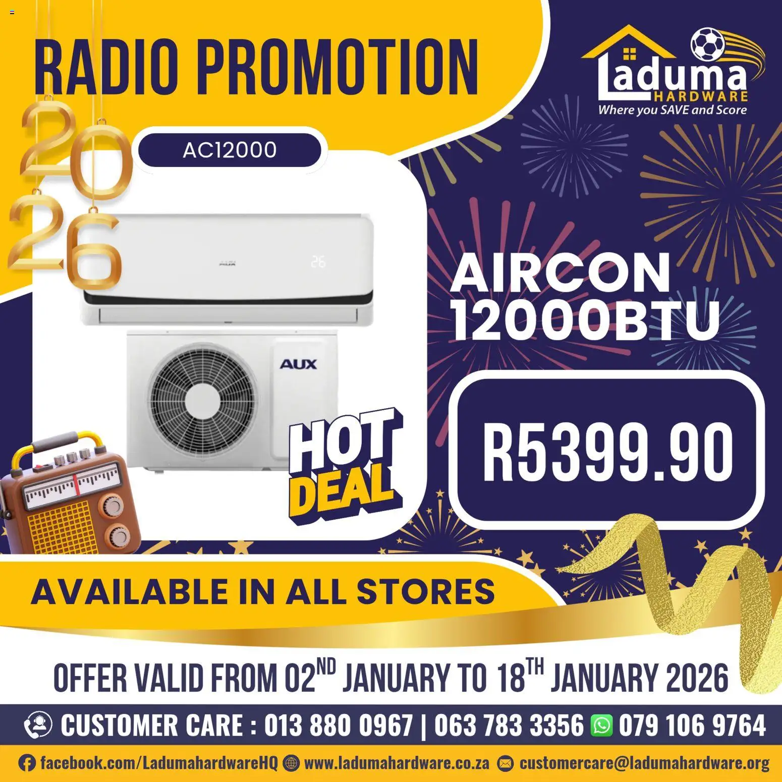 New Laduma Hardware catalogue – valid from 02.01.2026 | Page: 1 | Products: Radio