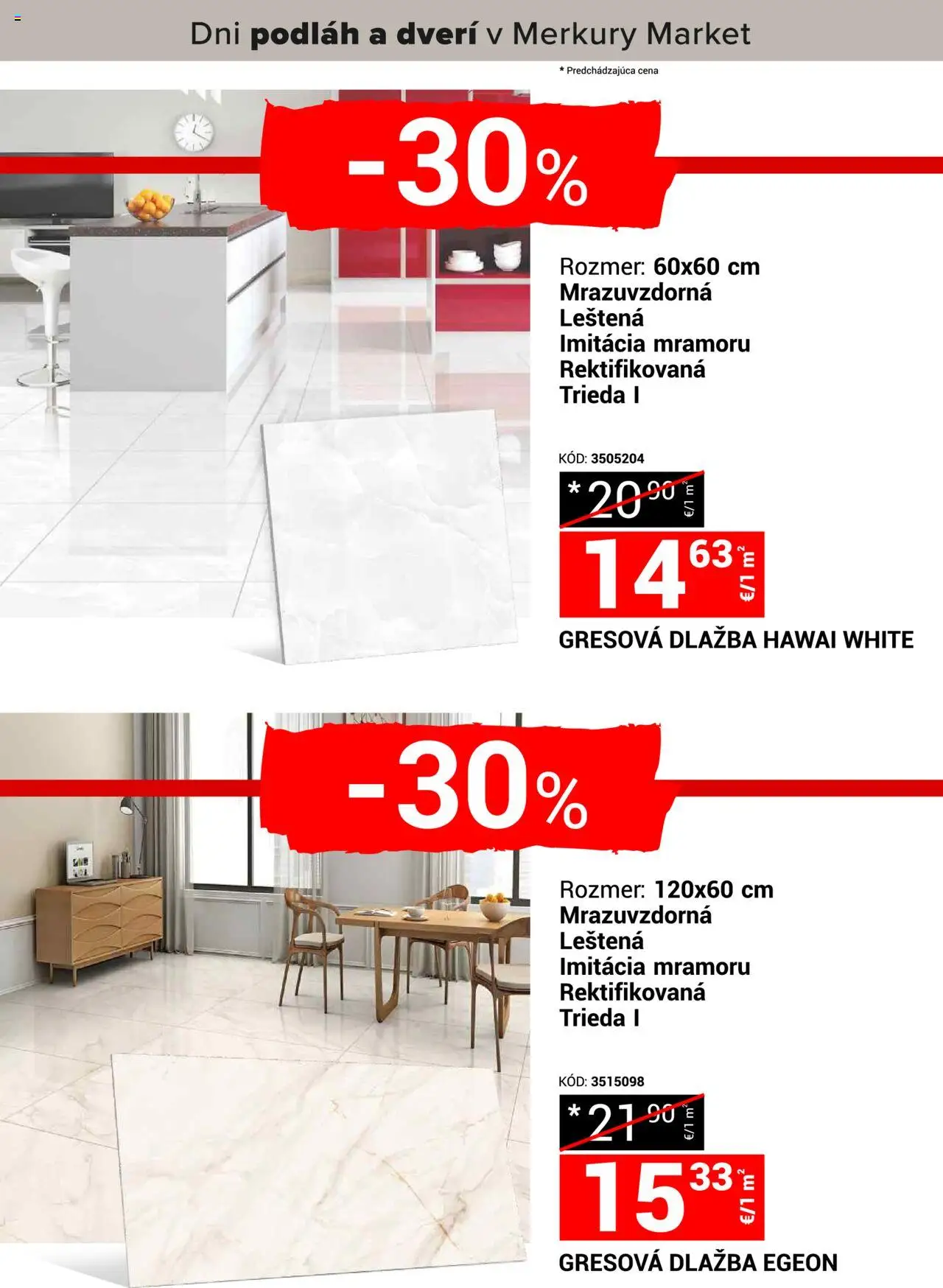 Nové Merkury Market akcie – leták je platný od 18.10.2025 | Strana: 15 | Produkty: Dlažba