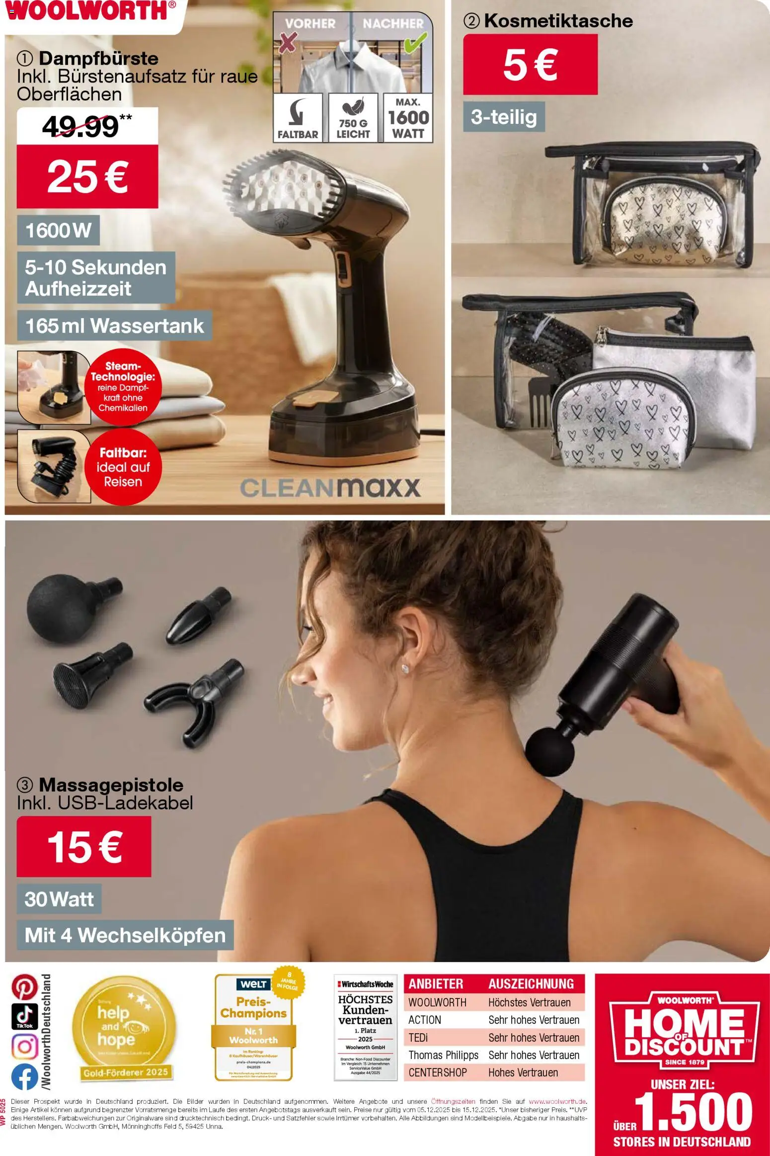 Woolworth Prospekt 	 – gültig ab 05.12.2025 | Seite: 16 | Produkte: Bilder, Massagepistole