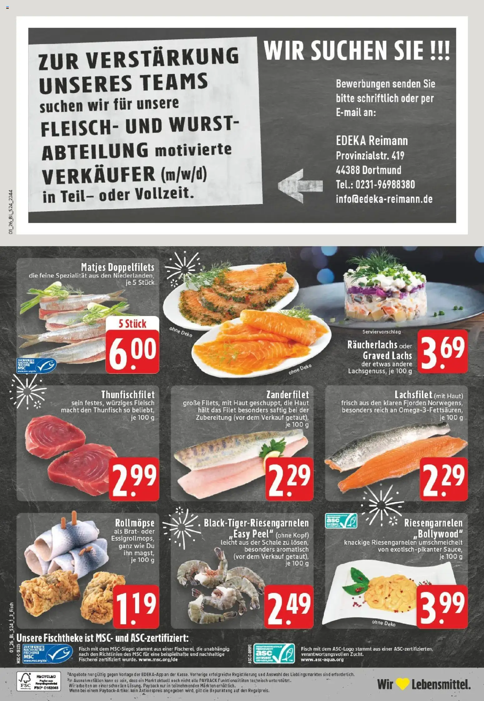 Edeka prospekt Dortmund	 – gültig ab 28.12.2025 | Seite: 30 | Produkte: Thunfisch, Räucherlachs, Wurst, Fleisch